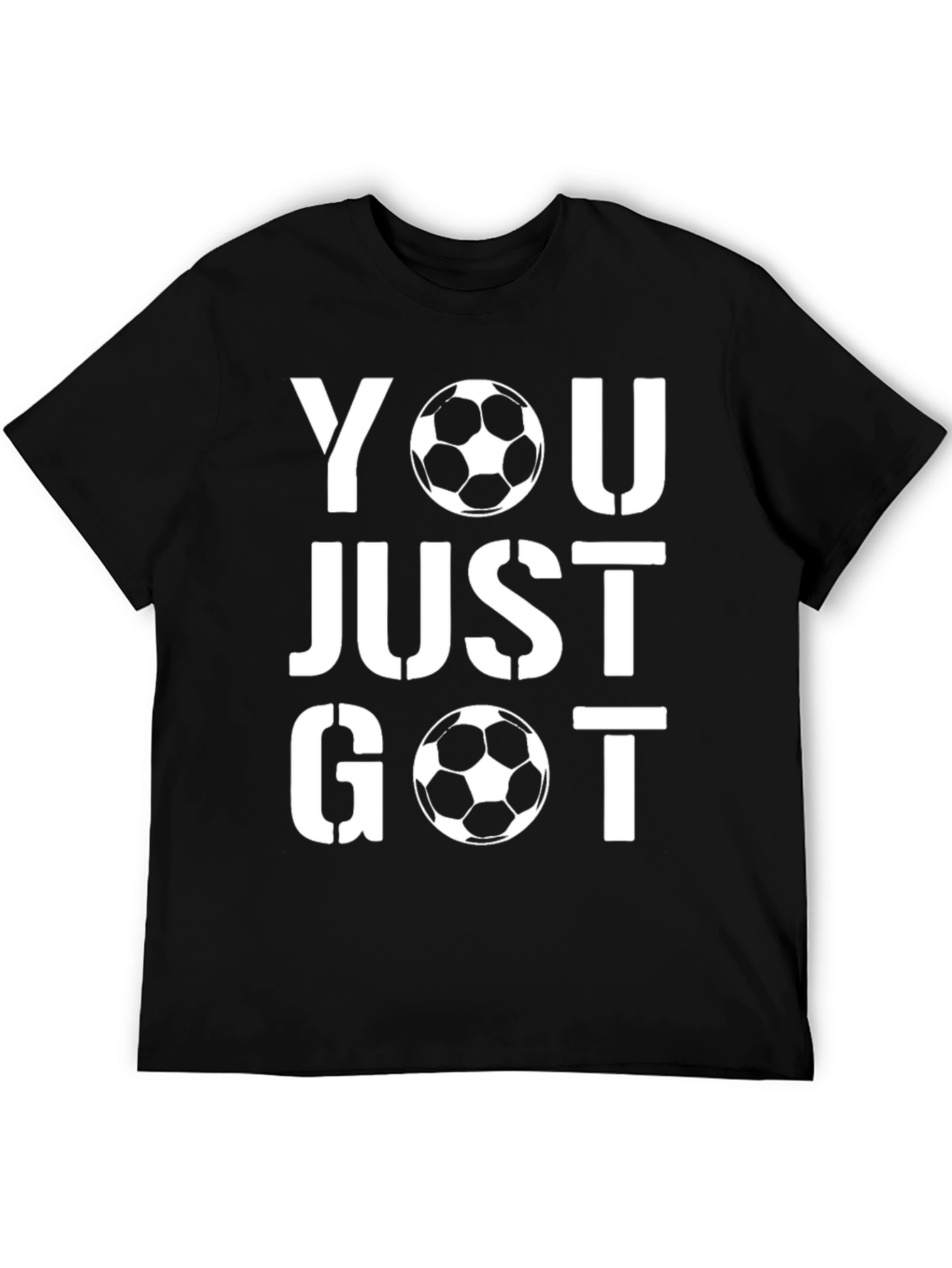Black You Got Soccer T-Shirt - Black Cotton Graphic Tee view 5