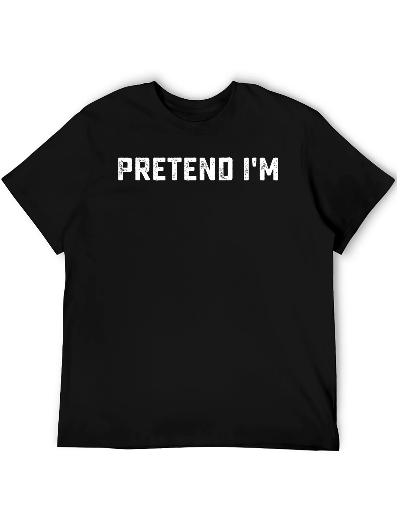 Black Pretend I'm T-Shirt - Funny Costume Tee view 5