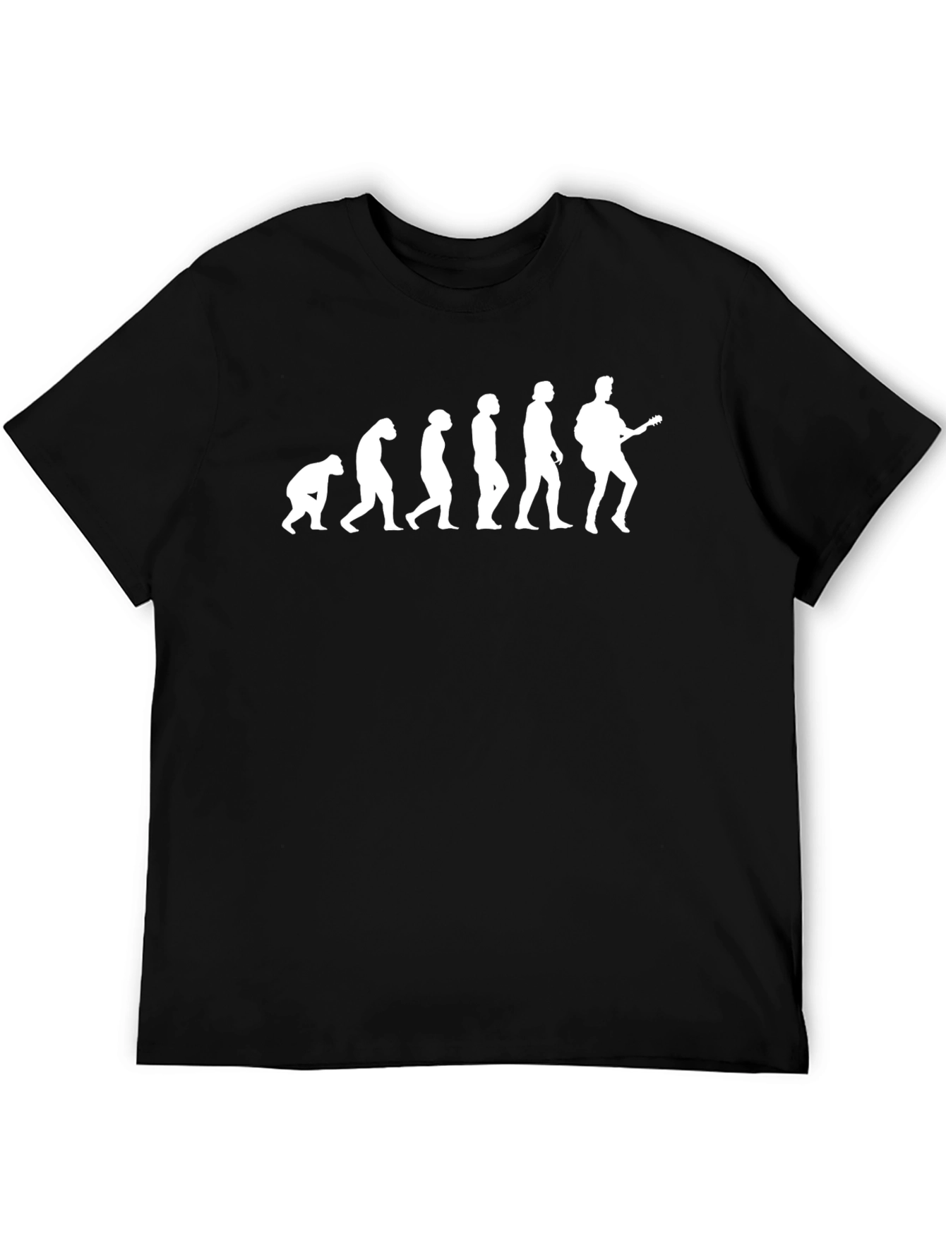 Black Evolution of Guitarist - Black T-Shirt view 5