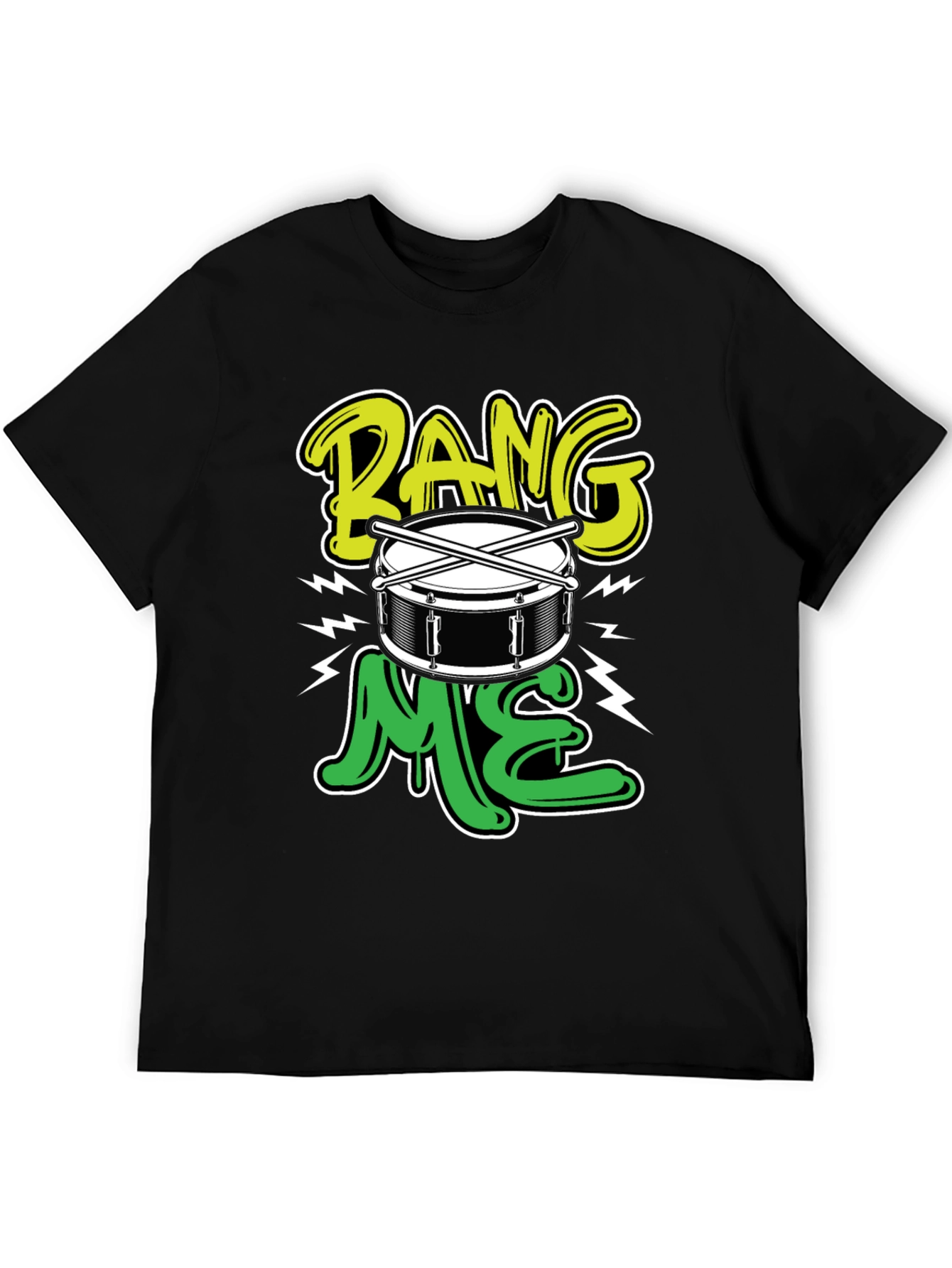 Black Bang Me Drummer T-Shirt view 5