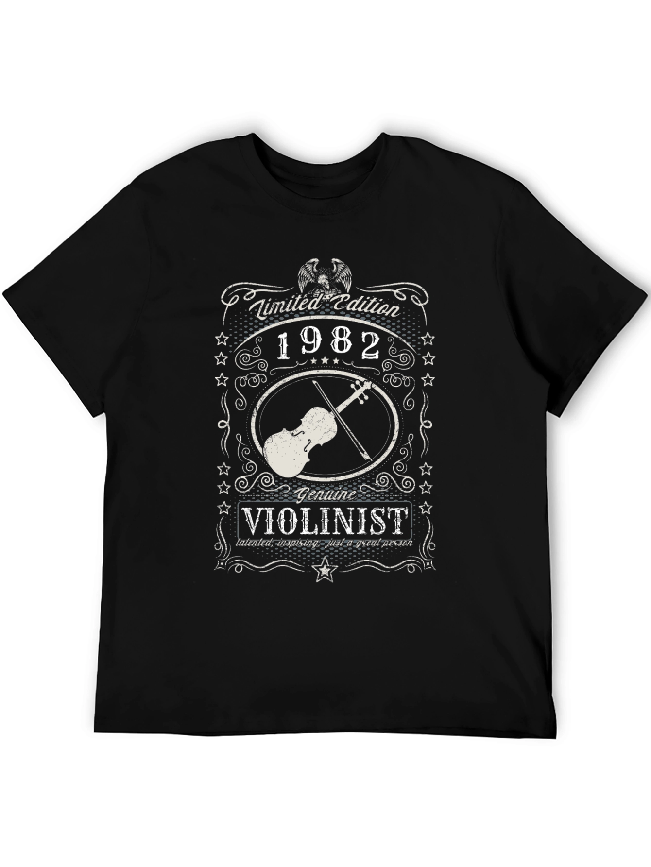 Black Genuine Violinist Limited Edition 1982 T-Shirt view 5