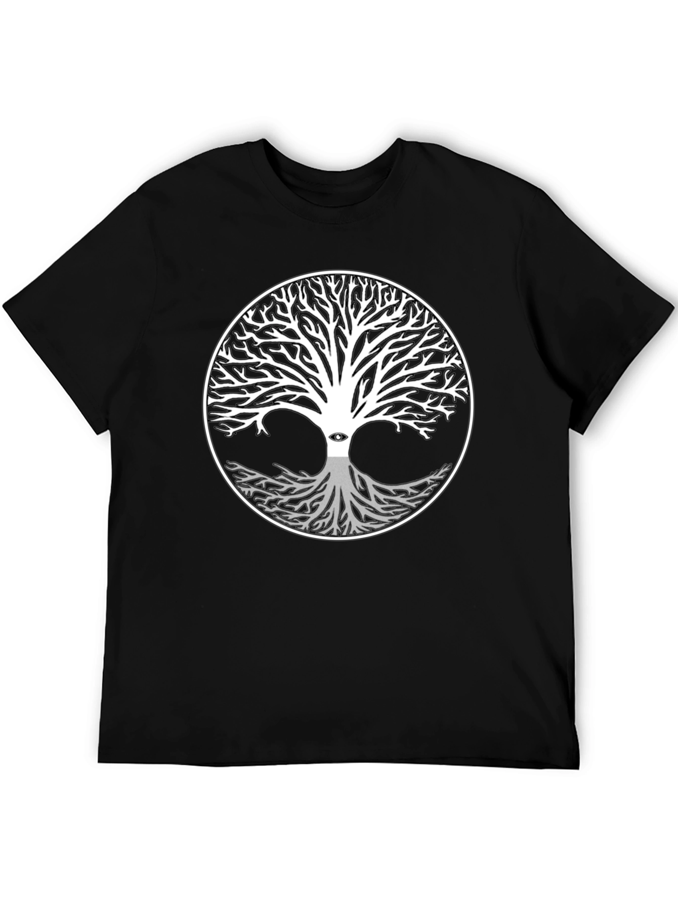 Black Yggdrasil Tree of Life T-Shirt view 5