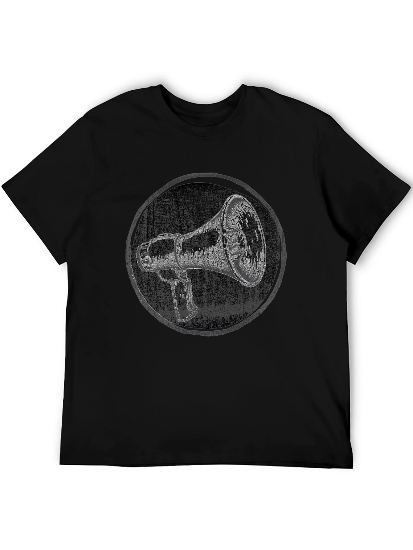 Black Megaphone Graphic Tee - Express Yourself! view 5