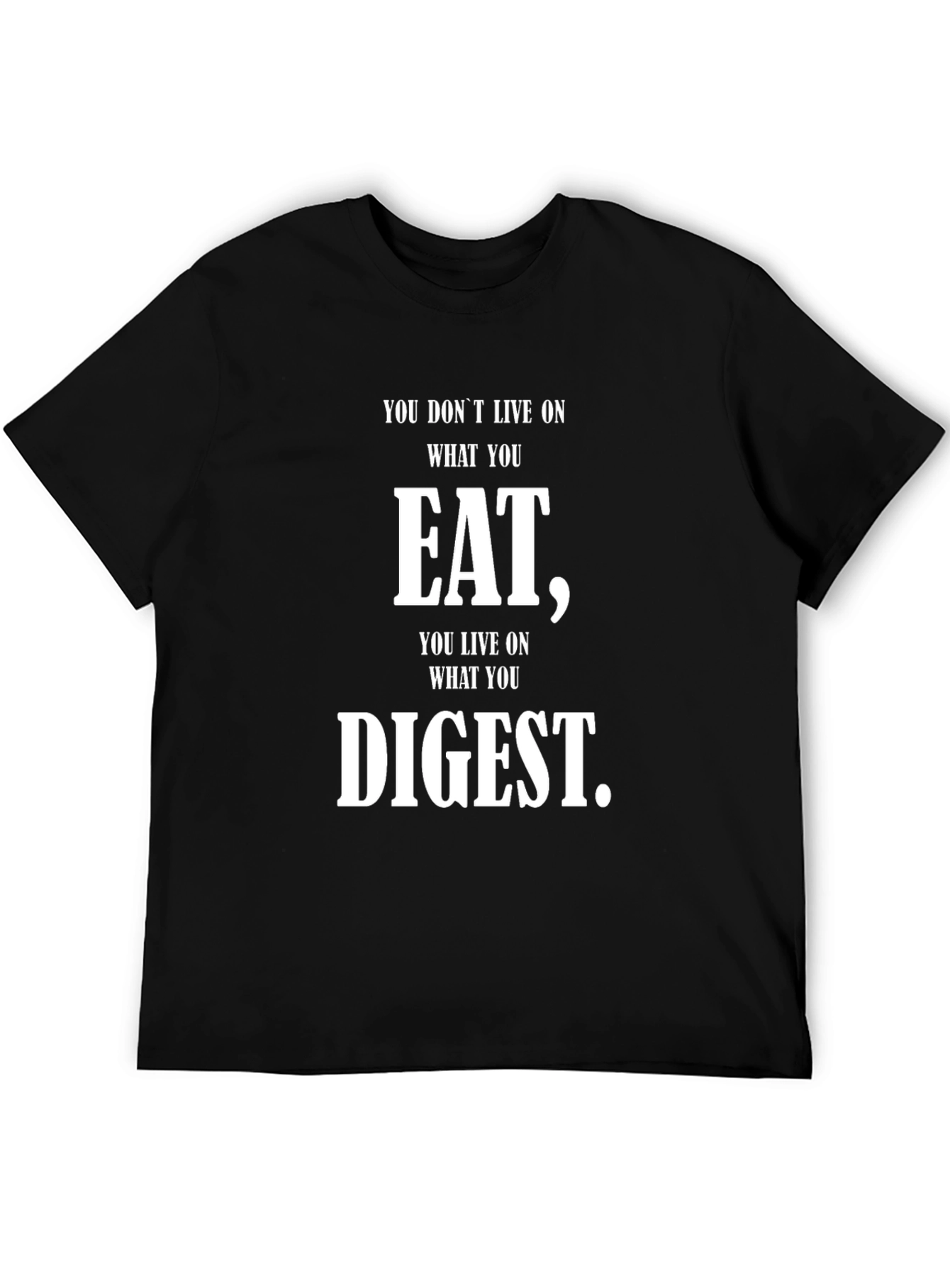 Black Eat Digest T-Shirt - Nutrition Wisdom Tee view 5