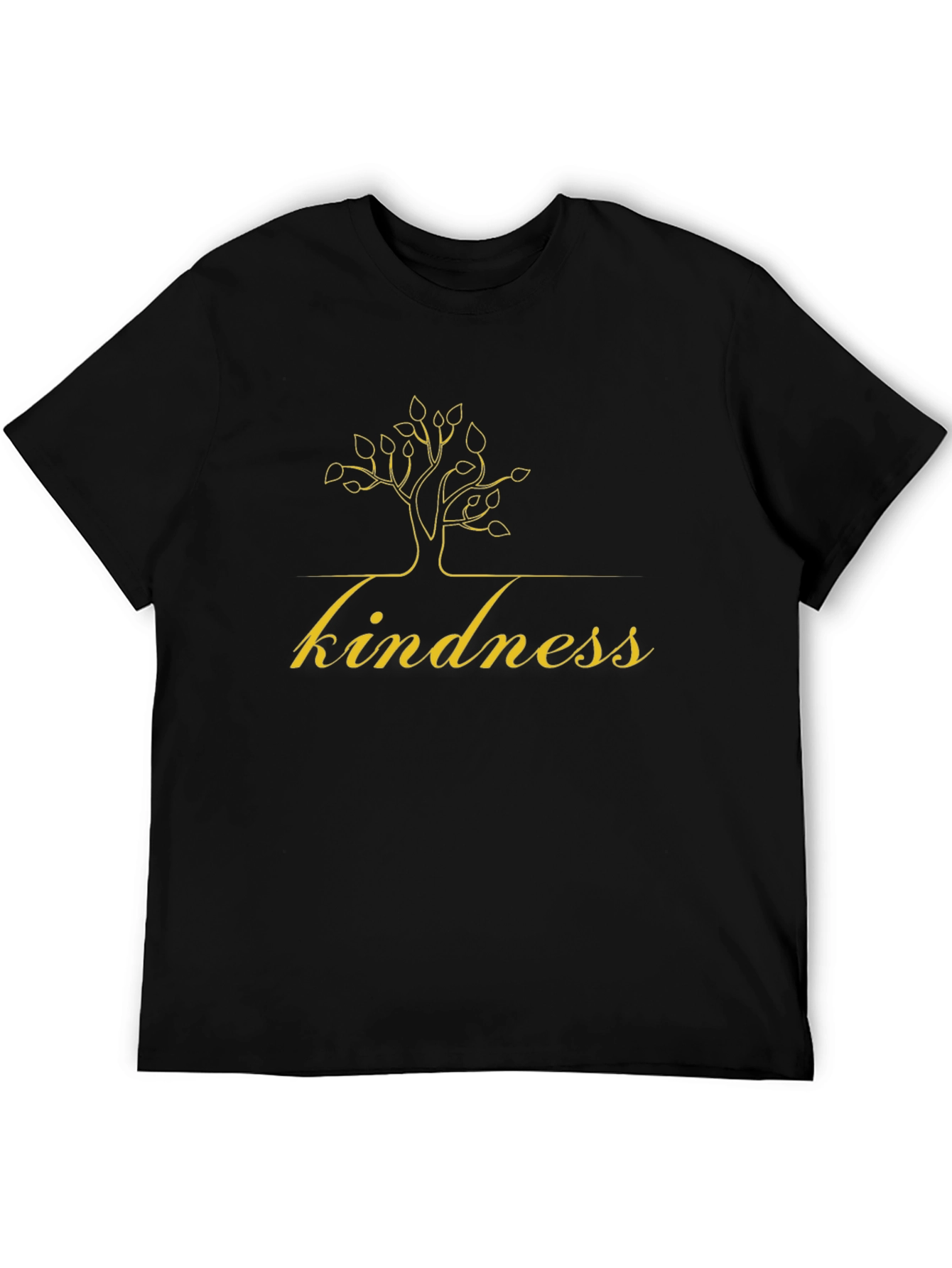 Black Kindness Tree Graphic Tee - Soft Cotton Blend view 5