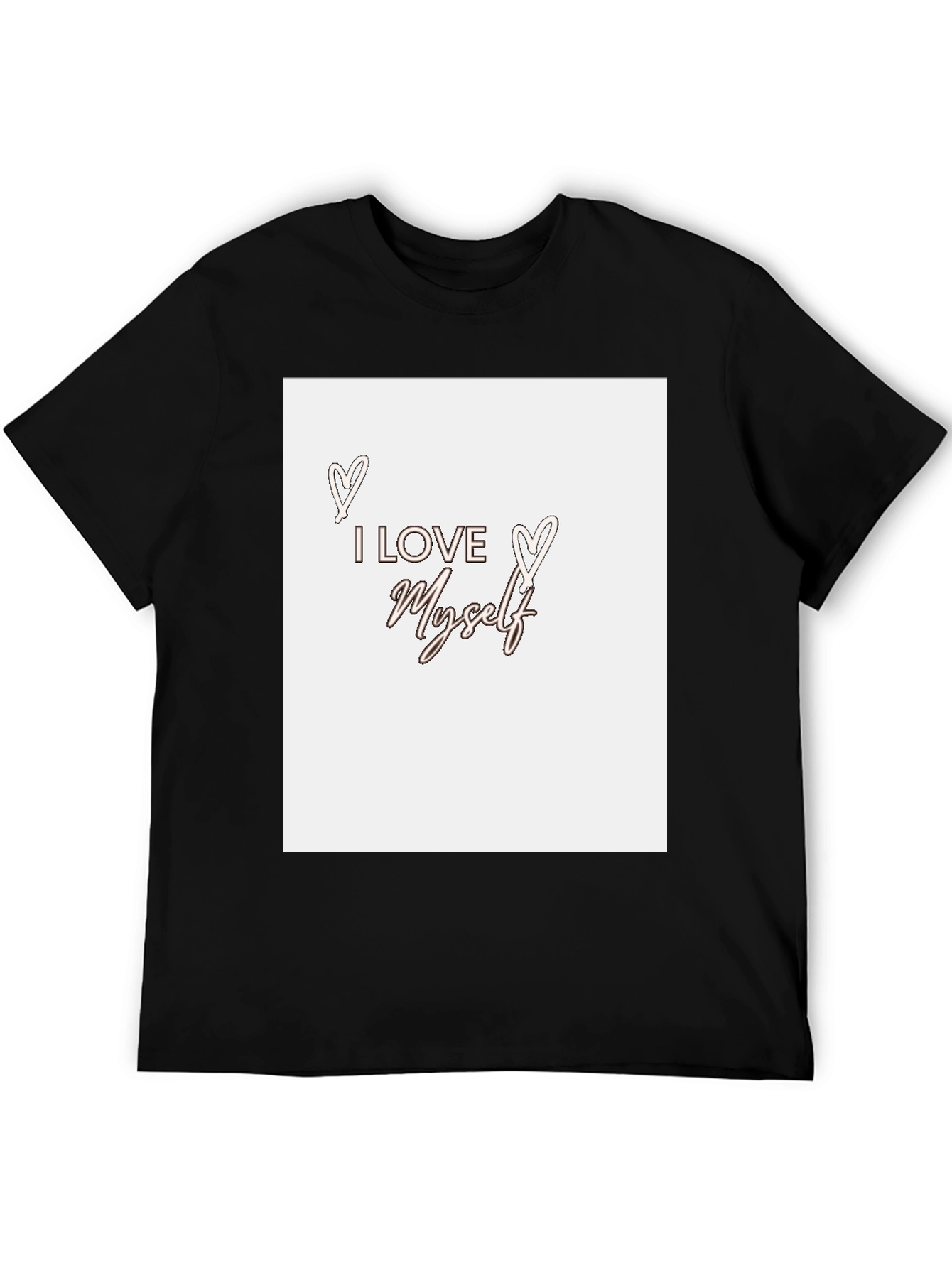 Black I Love Myself Graphic T-Shirt - Trendy Tee view 5