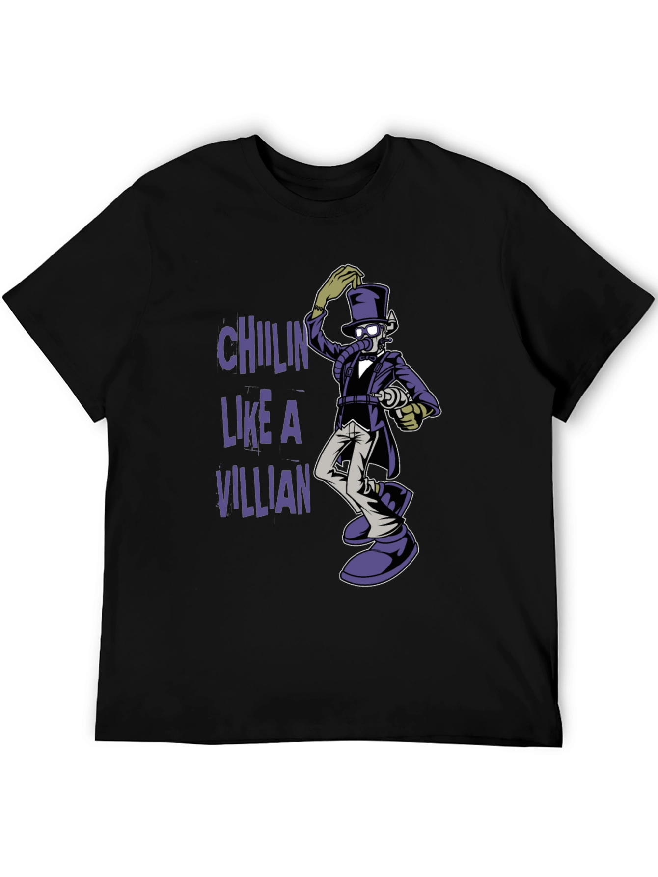 Black Chillin' Like a Villain Graphic Tee view 5