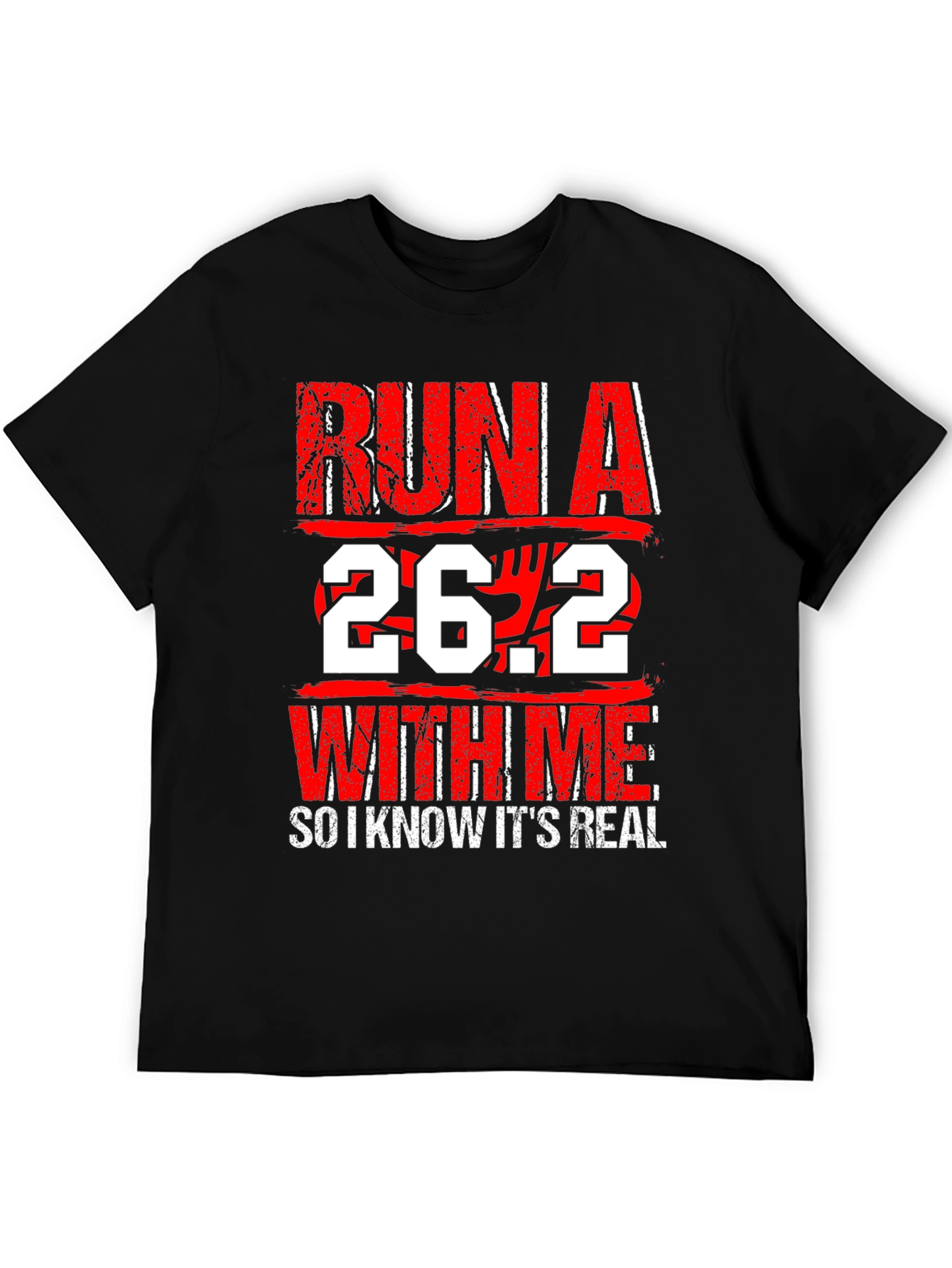 Black Run A 26.2 With Me Graphic T-Shirt view 5