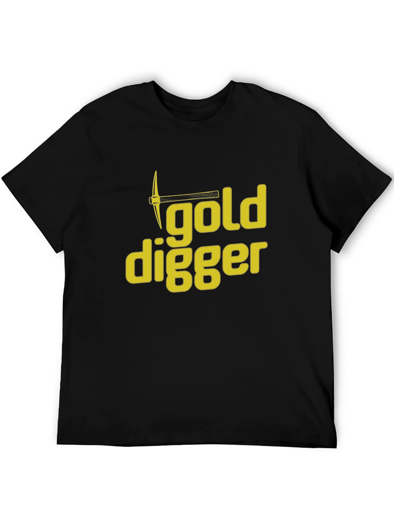 Black Gold Digger Graphic Tee - Humorous Crew Neck T-Shirt view 5