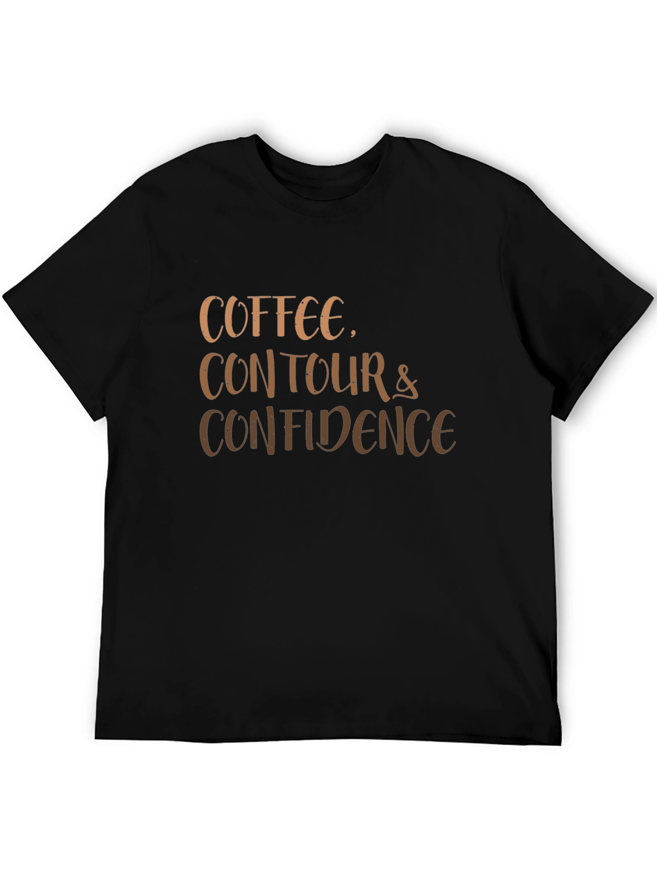 Black Coffee Contour Confidence Graphic Tee view 5