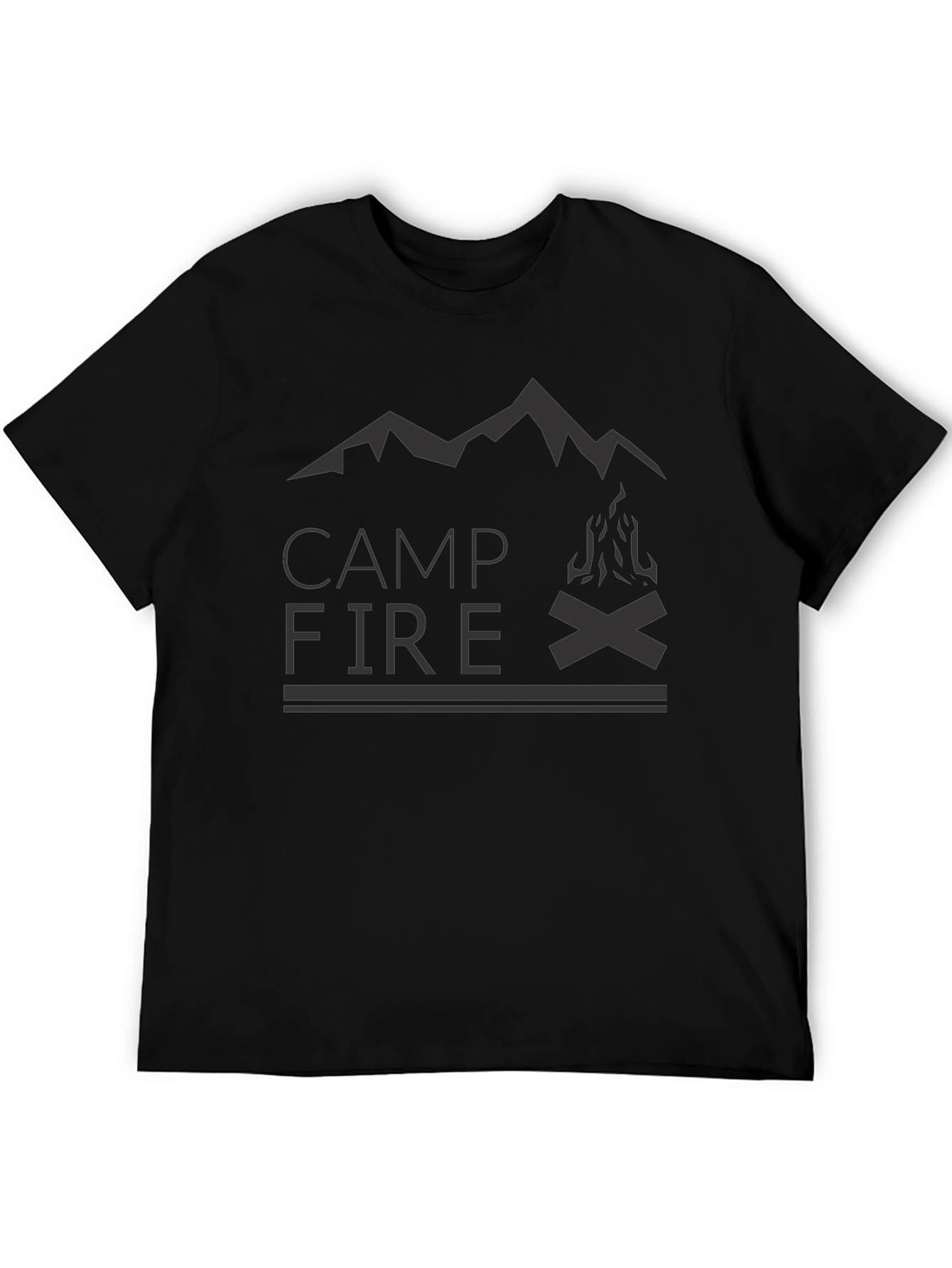 Black Campfire Graphic Tee - Black Adventure Shirt view 5