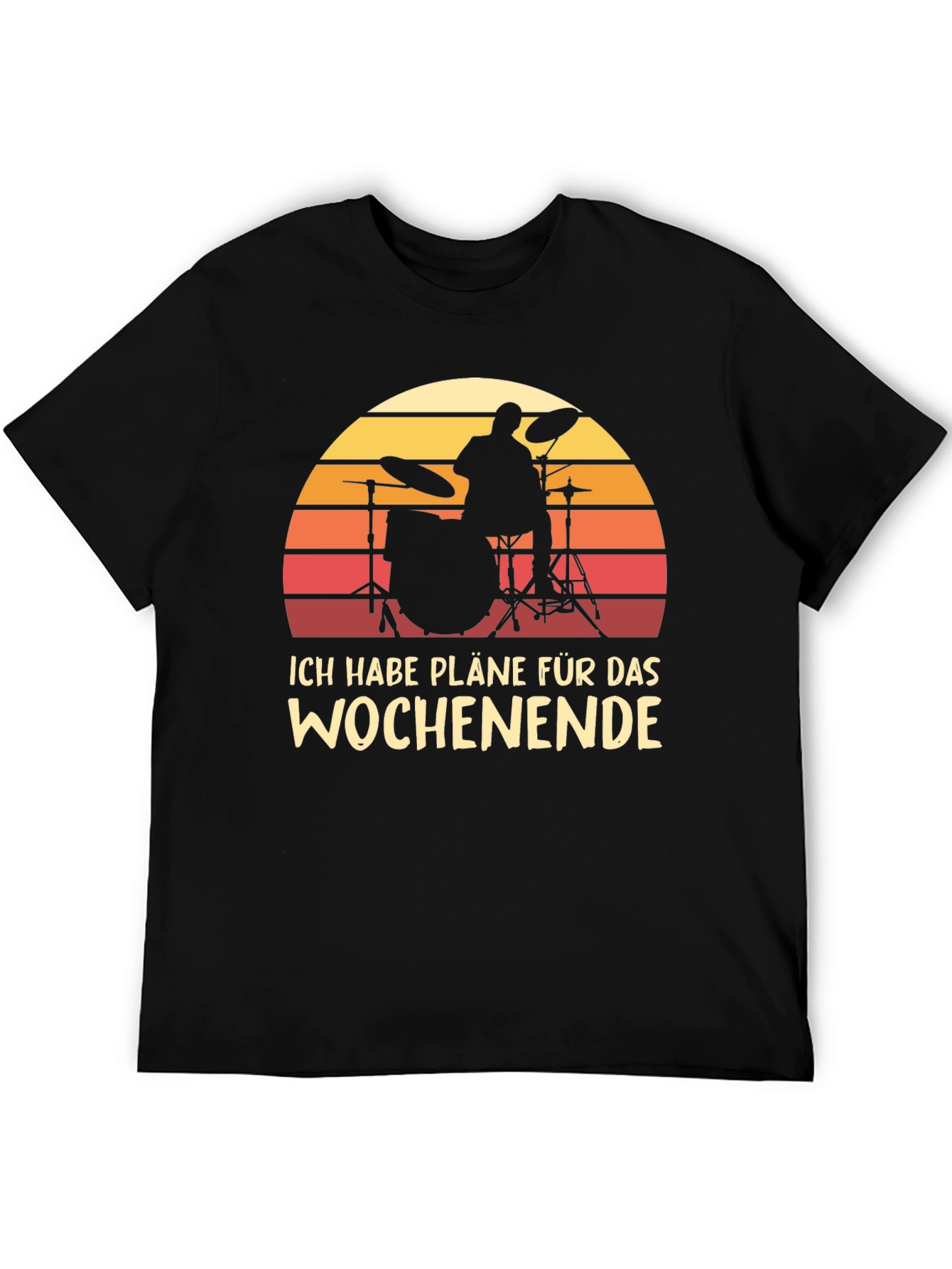 Black Drummer Weekend Plans T-Shirt - Black view 5