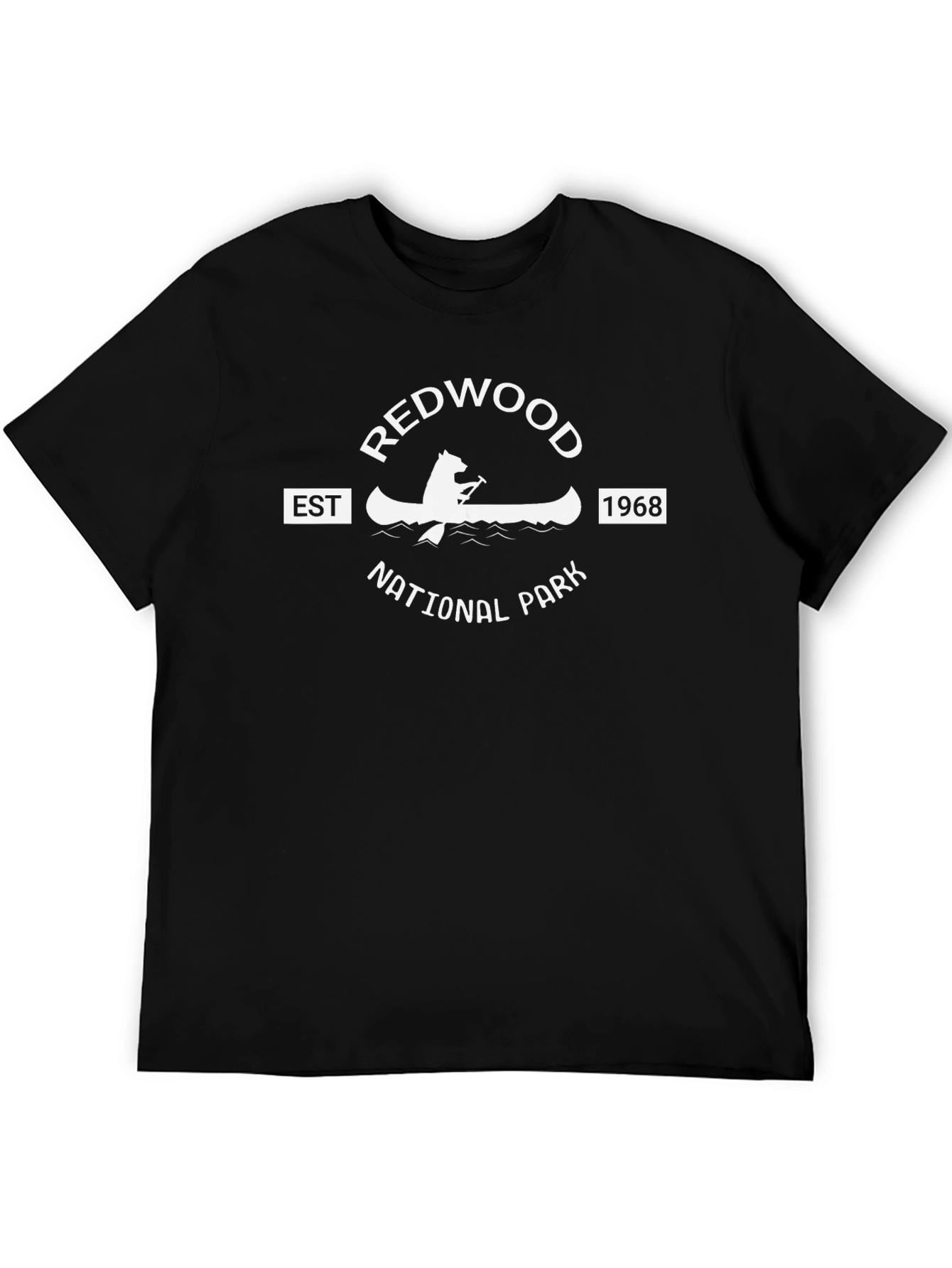 Redwood National Park T-Shirt Bear Canoe Vintage Style - 5