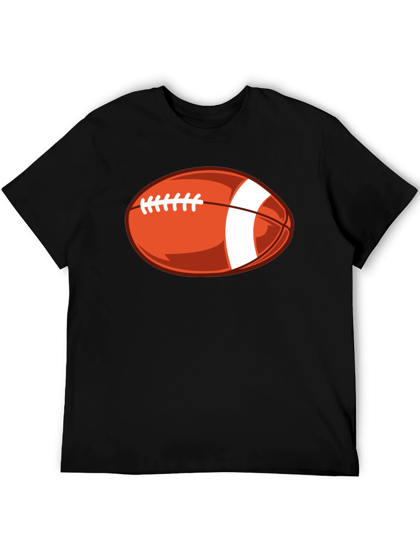 Black Football Graphic Tee - Stylish Black T-Shirt view 5