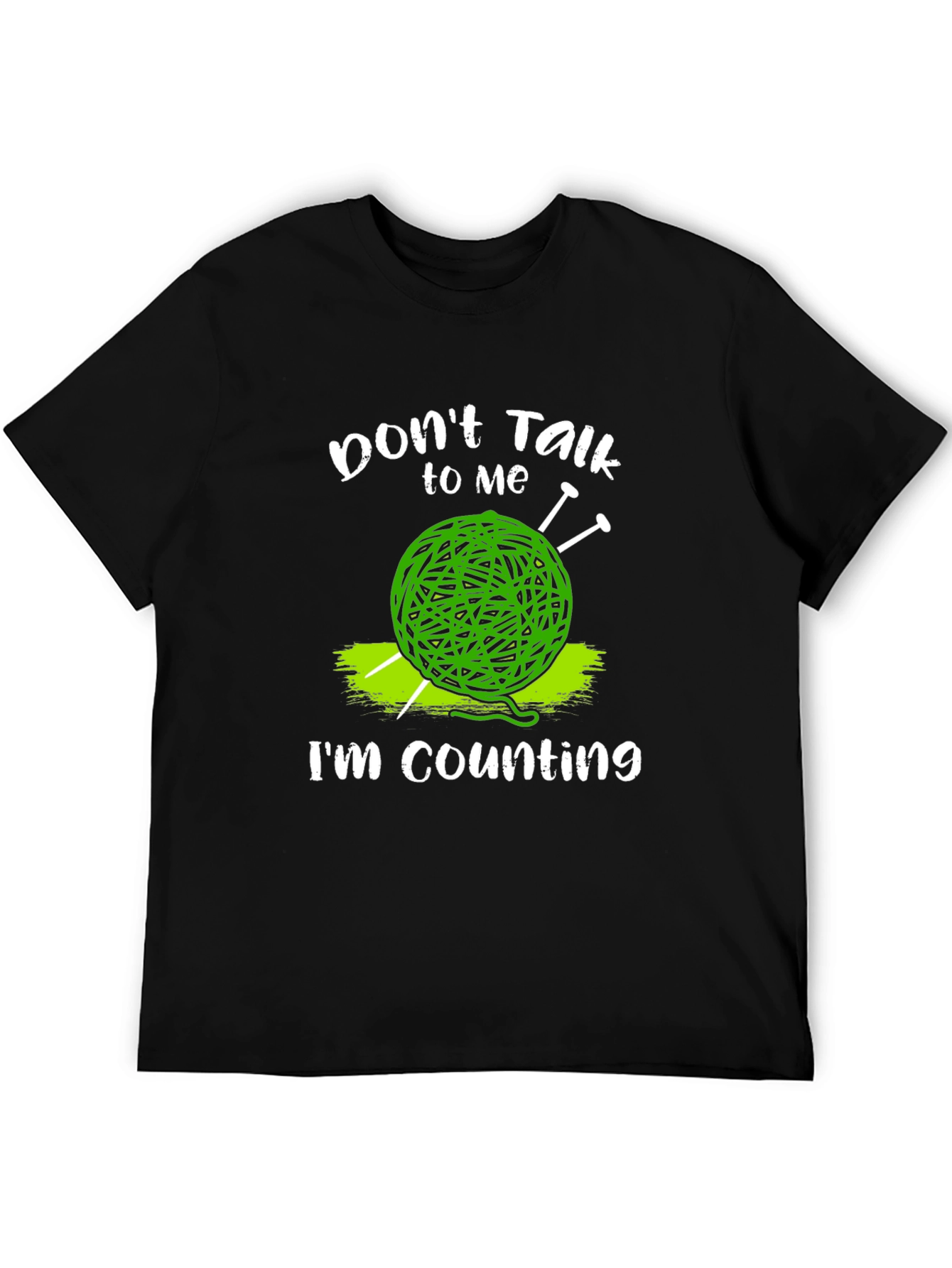 Black Knitting Lover T-Shirt - Don't Talk To Me view 5