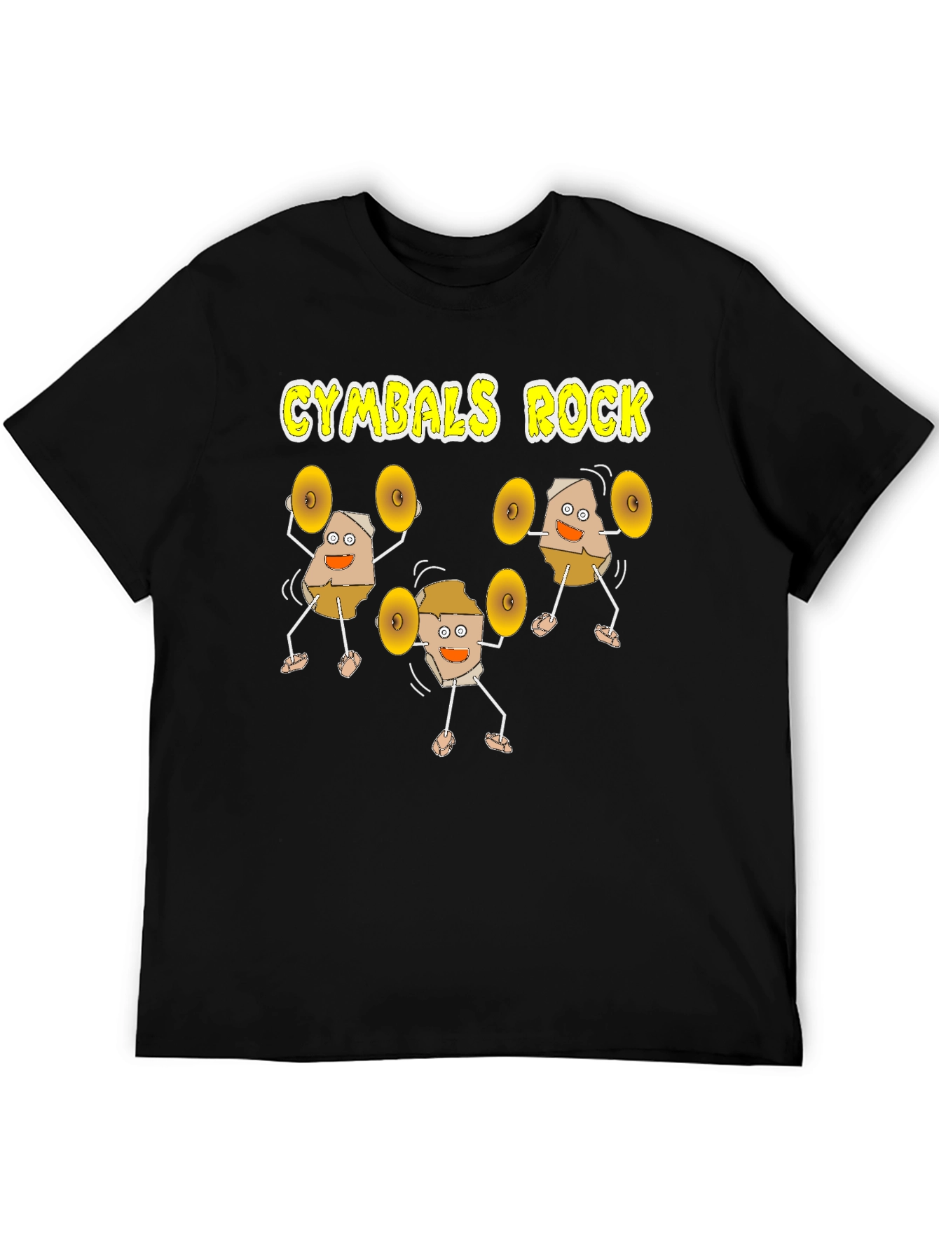 Black Cymbals Rock Funny Musician T-Shirt view 5