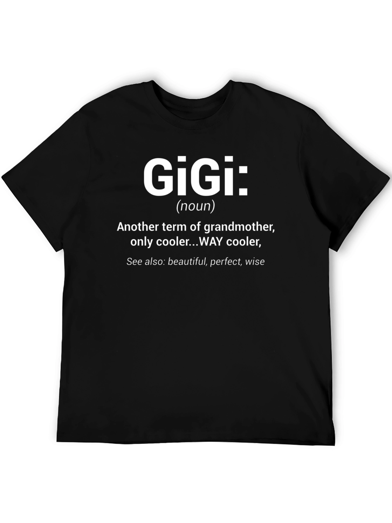 Black GiGi Definition T-Shirt - Cool Grandmother Tee view 5