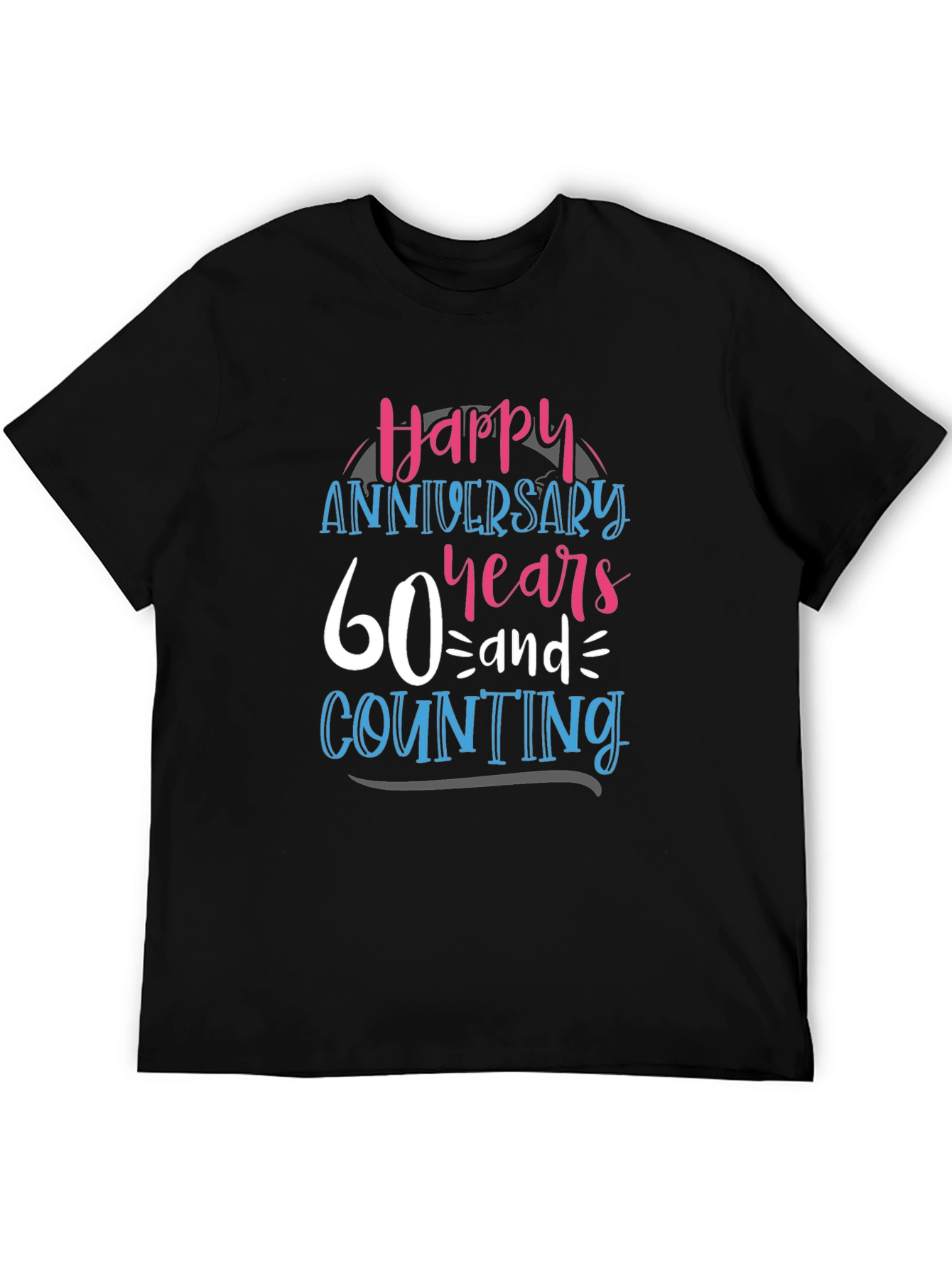 Black Happy 60th Anniversary T-Shirt view 5