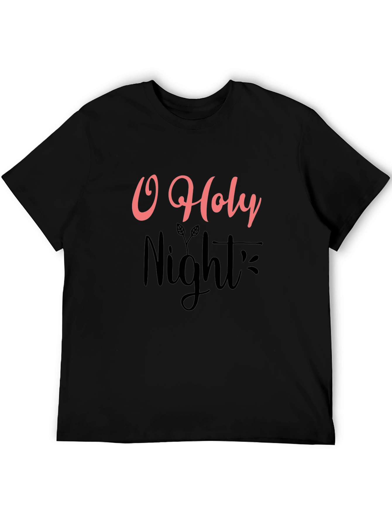 O Holy Night Graphic Tee - Black Holiday T-Shirt - 5