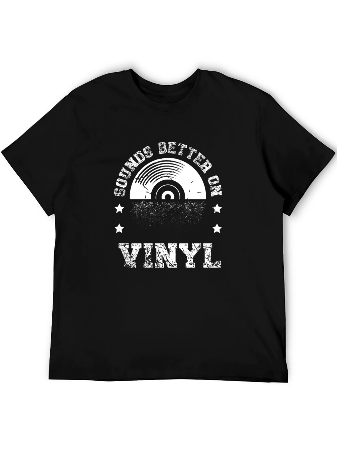 Black Sounds Better on Vinyl Men's T-Shirt view 5
