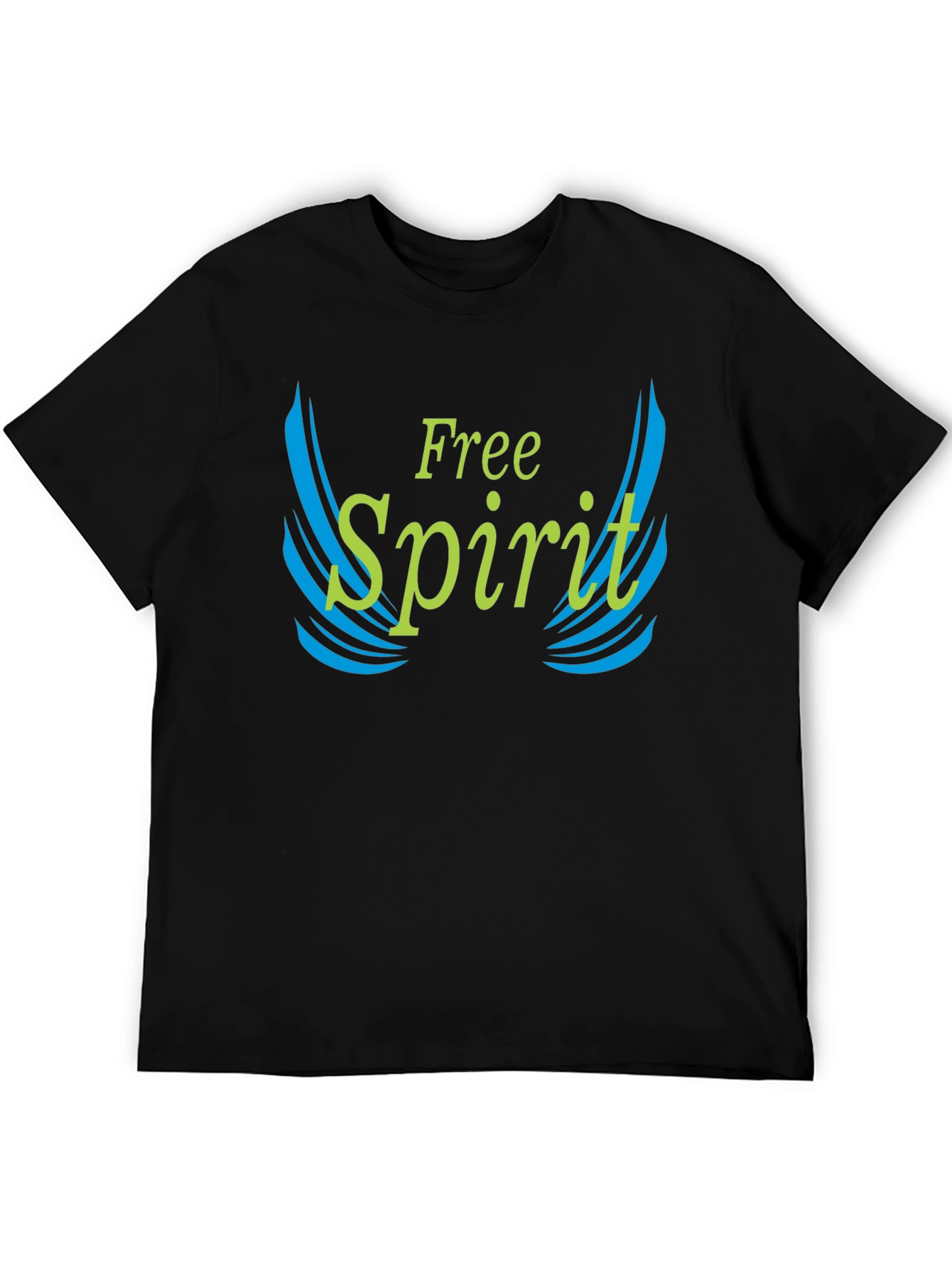 Black Free Spirit Graphic Tee - Black Cotton Blend view 5