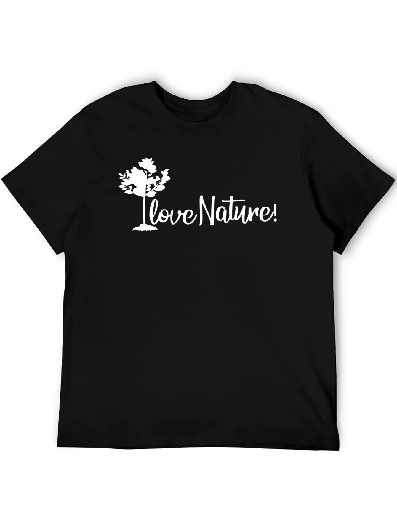Black I Love Nature Black T-Shirt view 5
