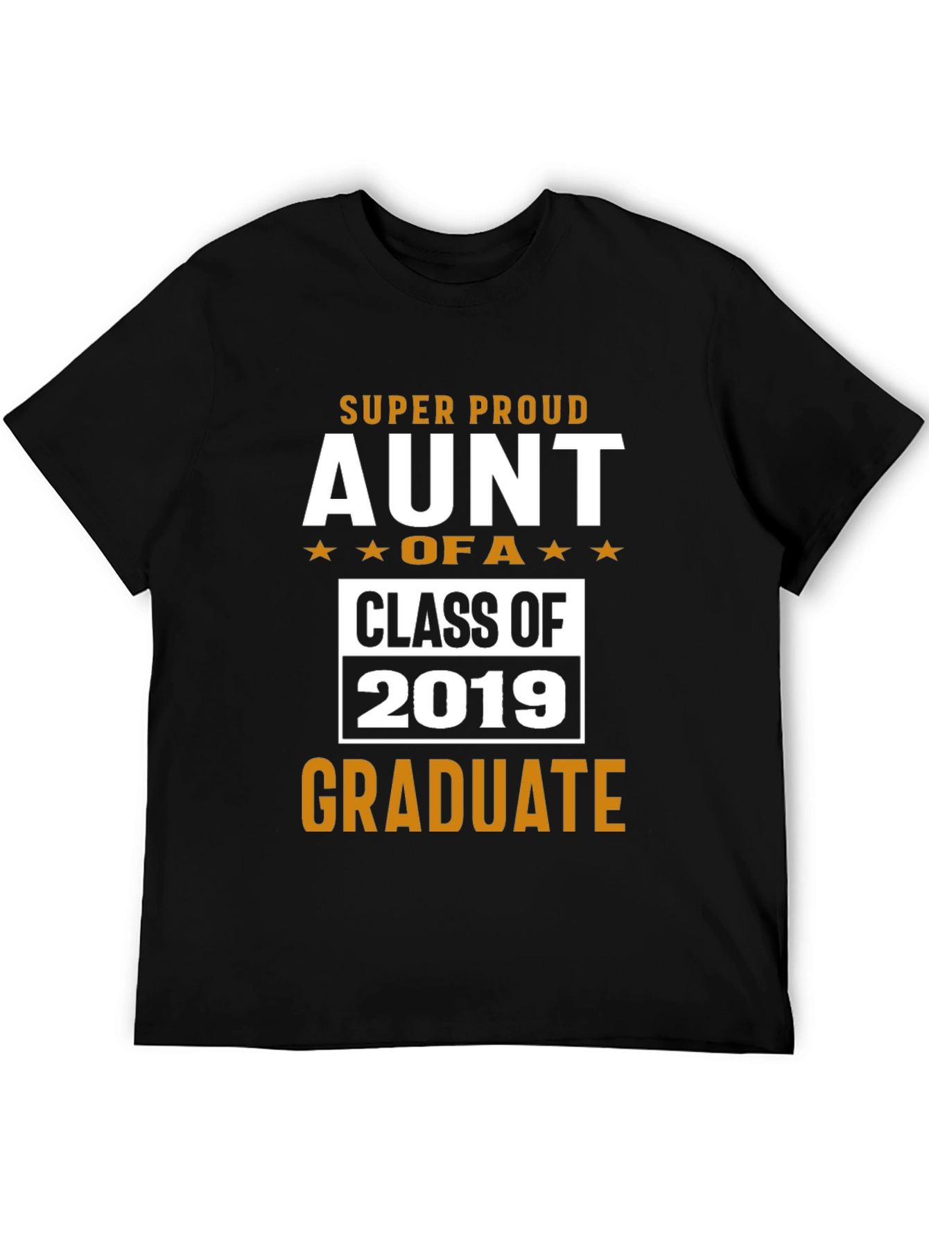 Black Super Proud Aunt of a 2019 Graduate T-Shirt view 5