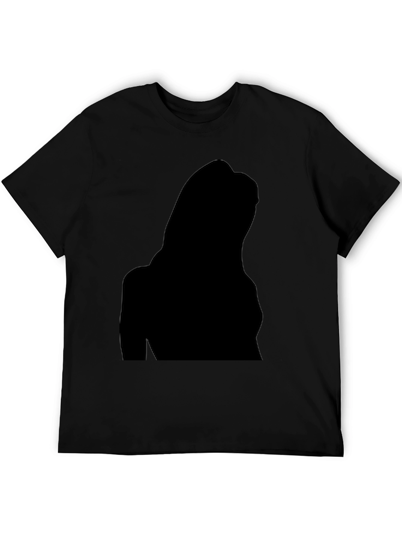 Black Men's Black Silhouette Graphic Tee - Casual Style view 5