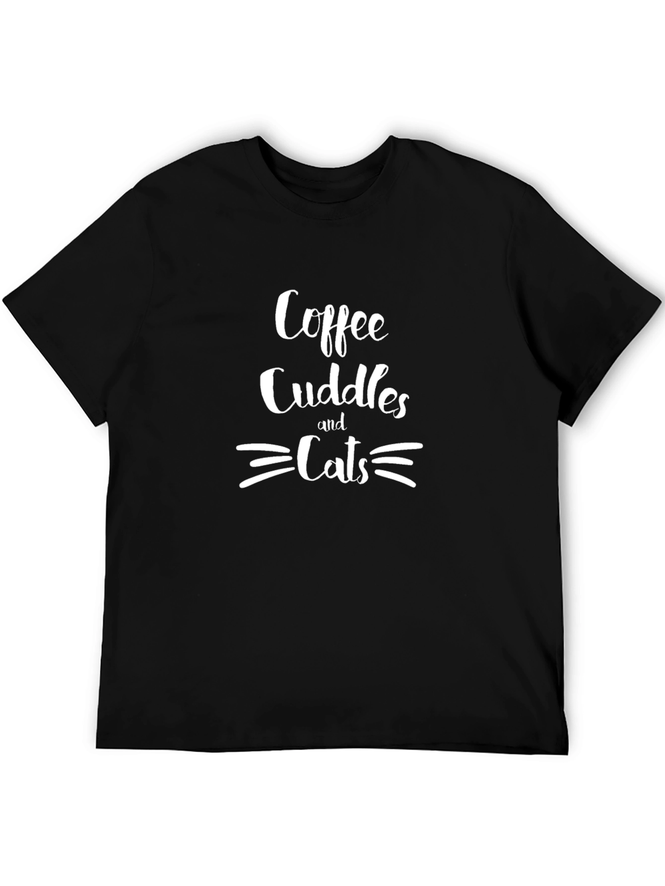 Black Coffee Cuddles & Cats Graphic T-Shirt view 5