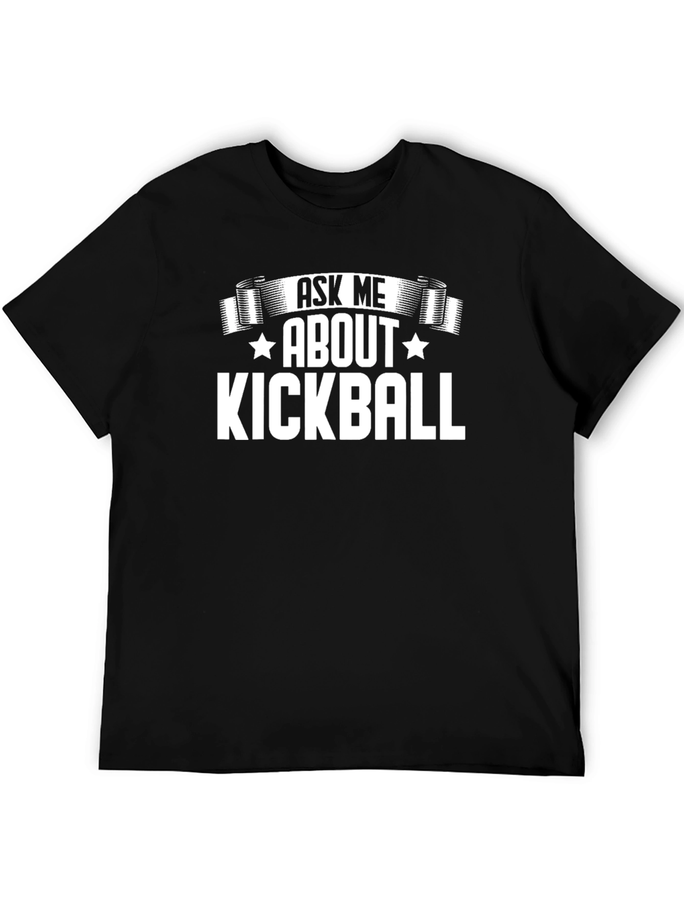Black Ask Me About Kickball T-Shirt - Sporty & Fun view 5