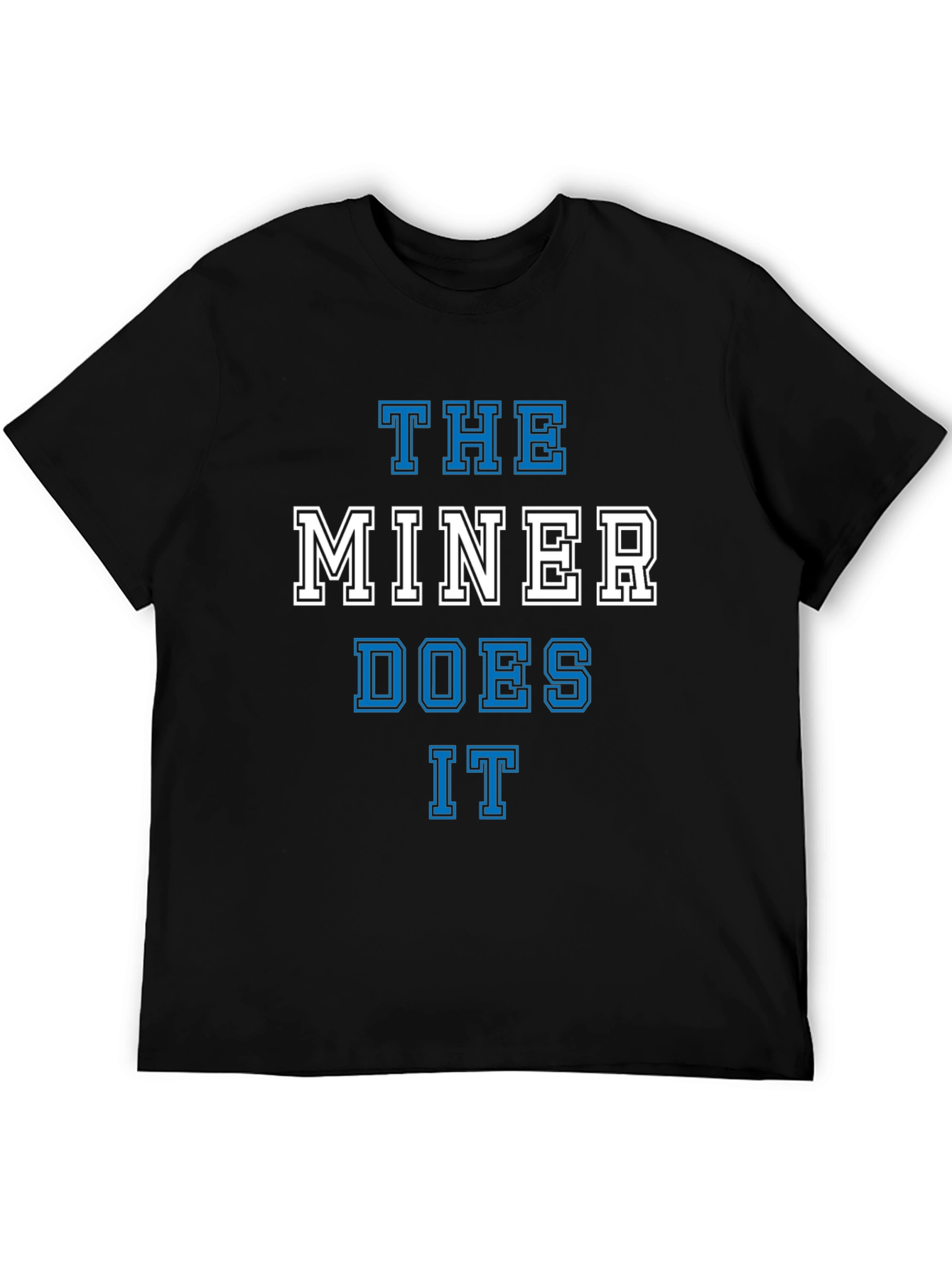 Black The Miner Does It Graphic Tee - Black Cotton T-Shirt view 5