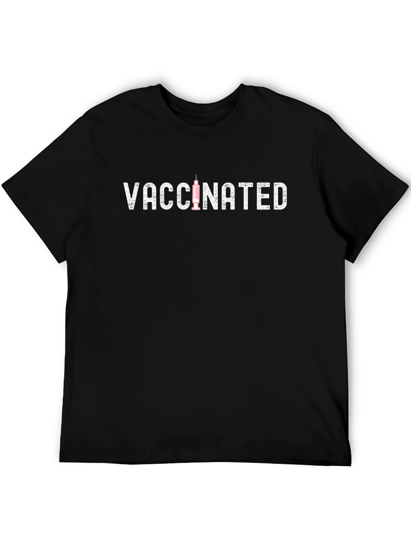 Black Vaccinated Graphic Tee -  Modern Comfort view 5