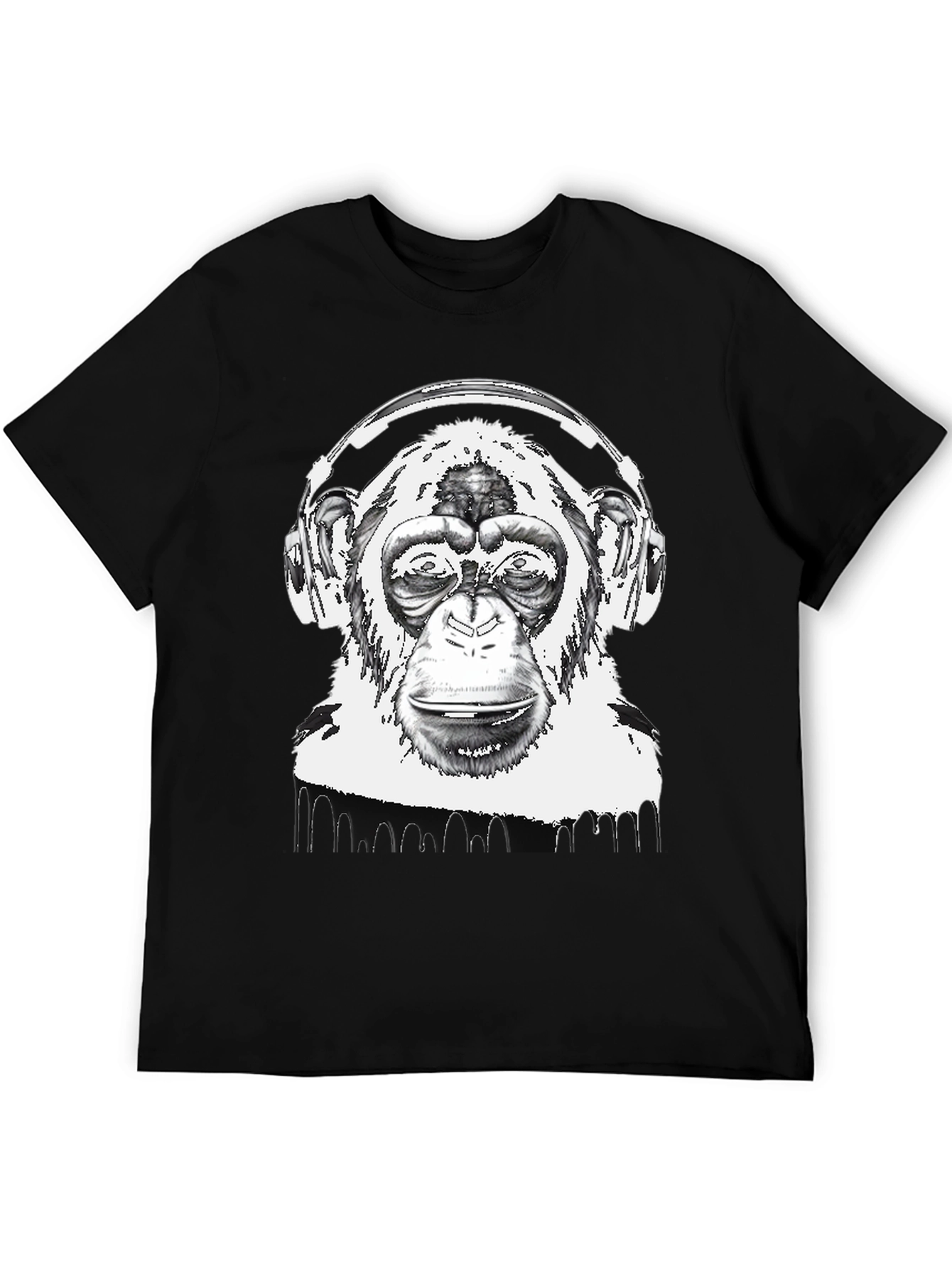 Black Monkey DJ Graphic Tee - Cool & Unique Design view 5