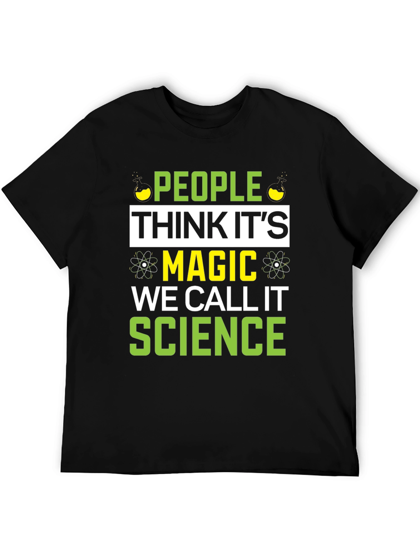 Black Science Magic T-Shirt - Funny Gift for Scientists view 5