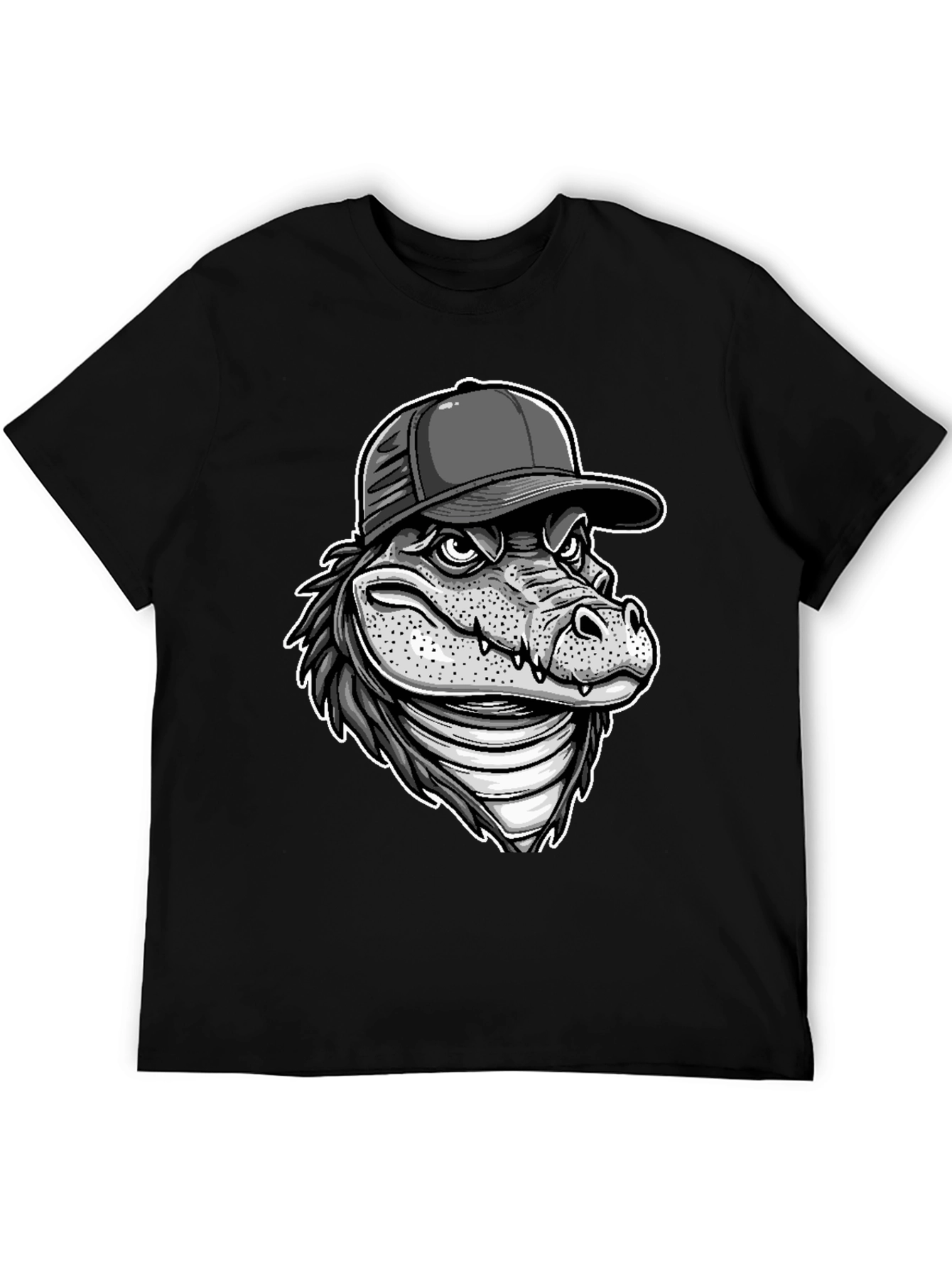 Black Alligator Graphic Tee view 5