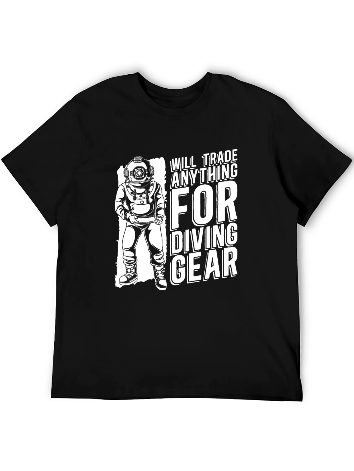 Black Diving Gear T-Shirt: Trade Anything For Diving Gear view 5