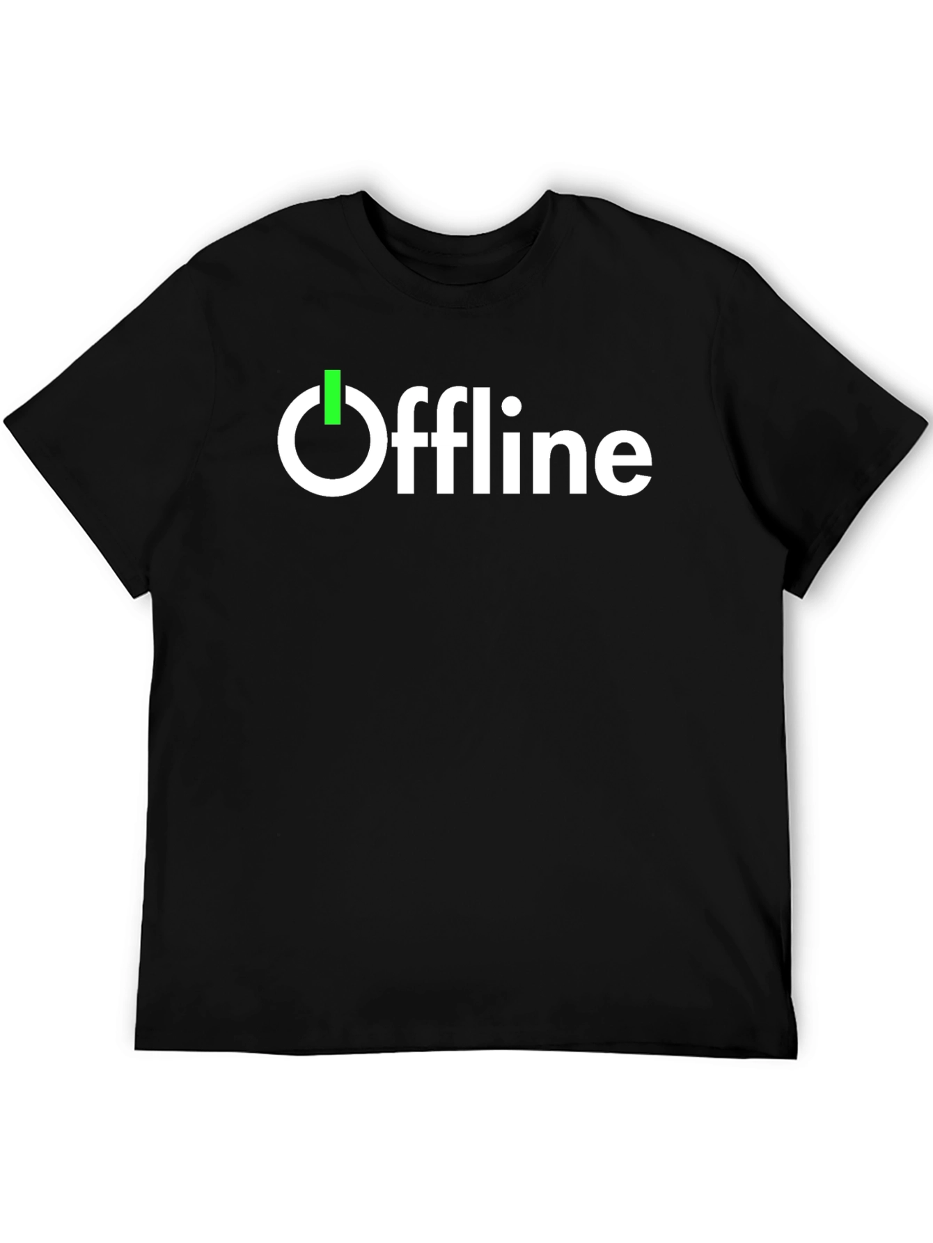 Black Offline Mode T-Shirt - Geeky Style view 5