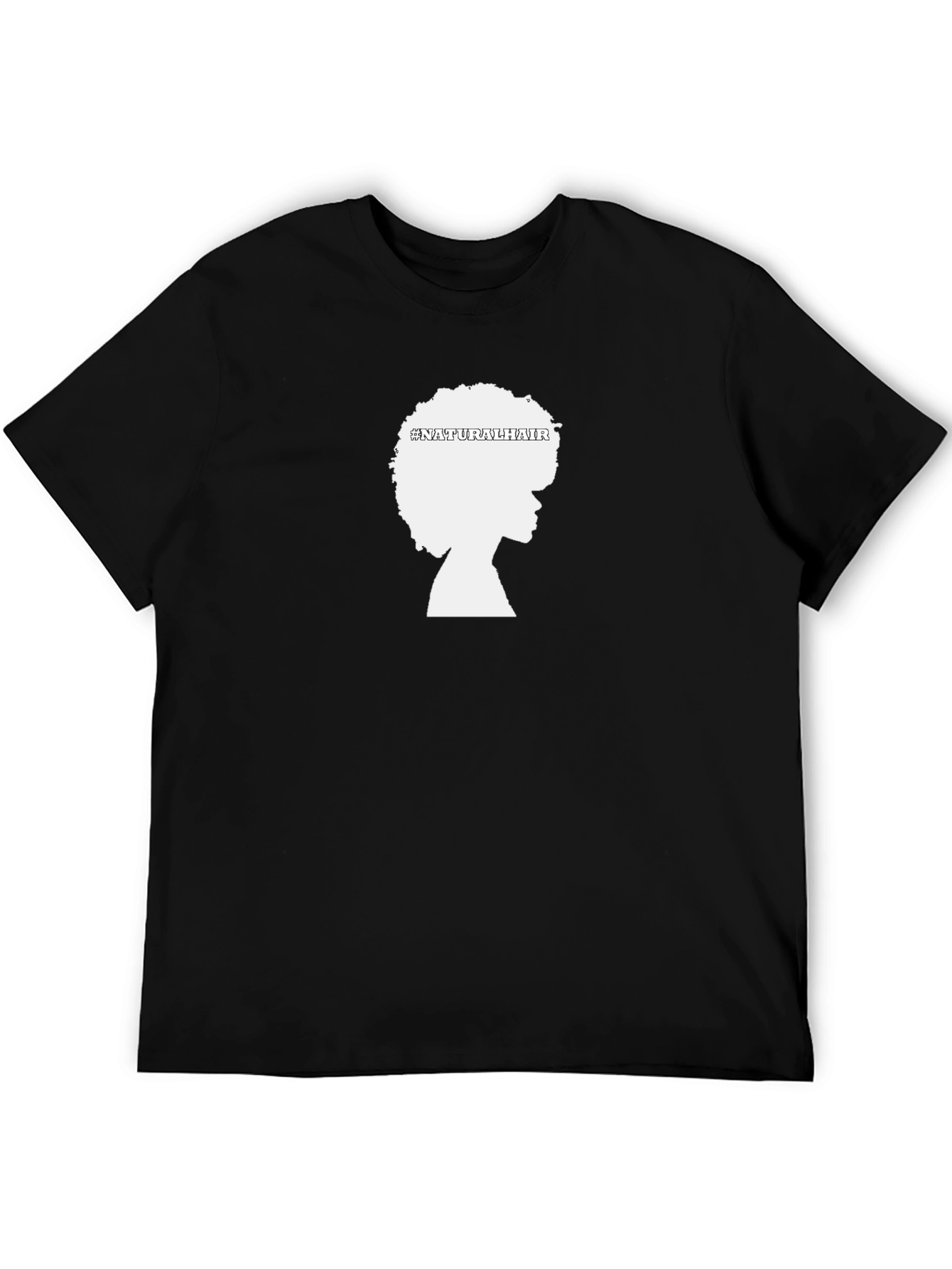 Black Natural Hair T-Shirt - Black Unisex Tee view 5