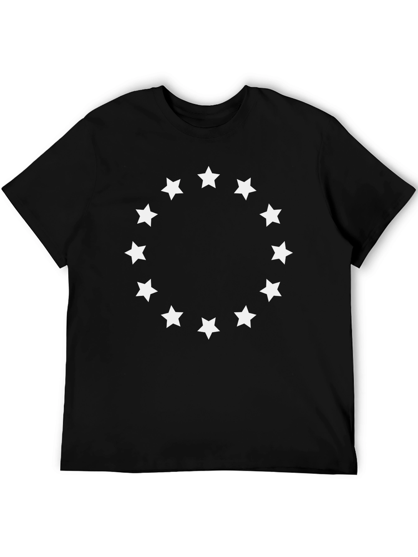 Black Stars Circle Black T-Shirt view 5