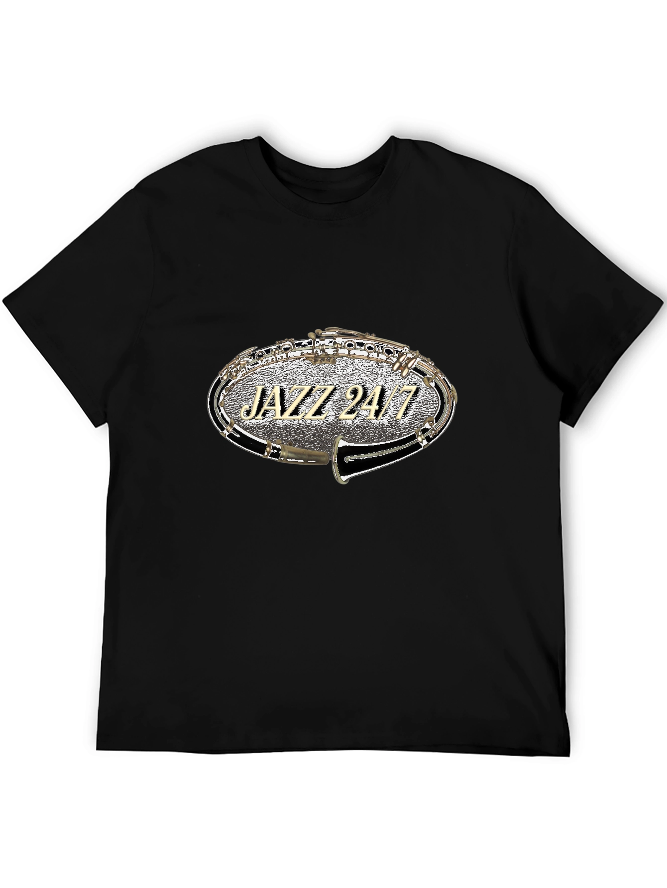 Black Jazz 24/7 Graphic T-Shirt - Music Lover Tee view 5