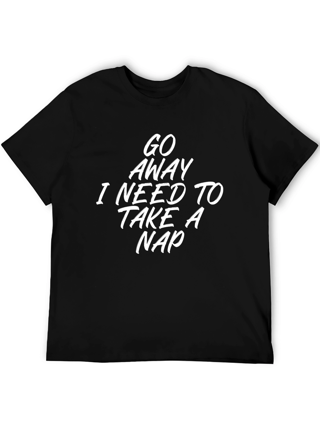Black Go Away I Need To Take a Nap Black T-Shirt view 5