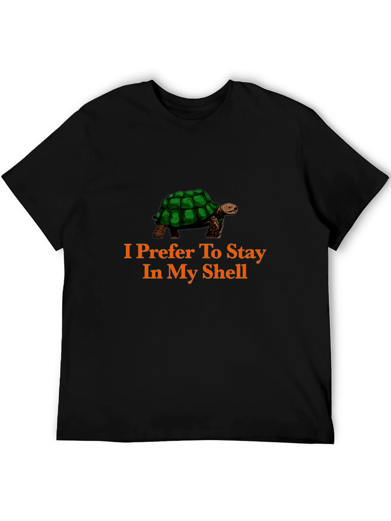 Black I Prefer To Stay In My Shell Turtle T-Shirt view 5