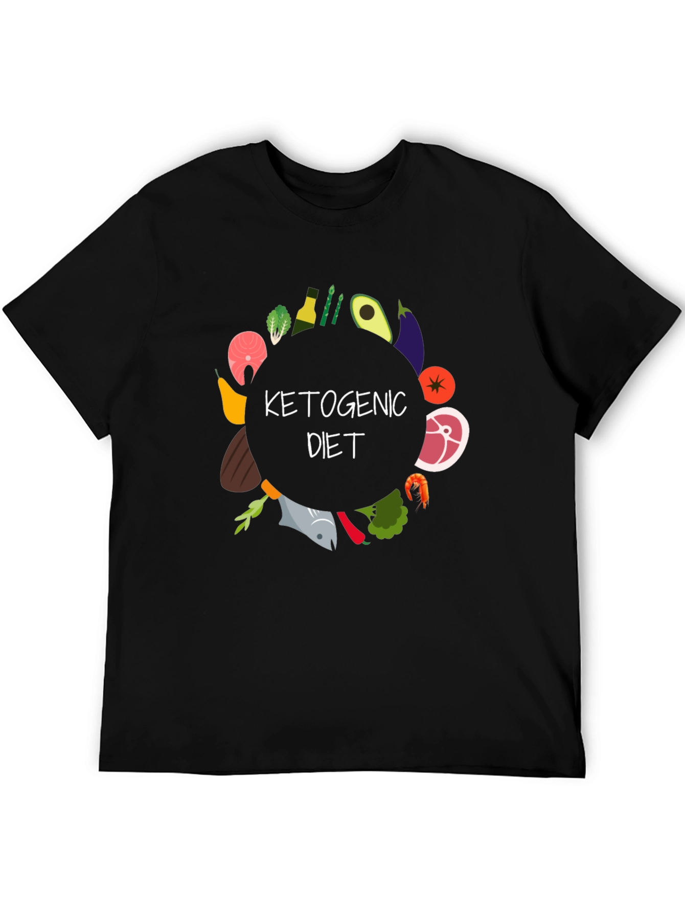 Black Ketogenic Diet T-Shirt view 5