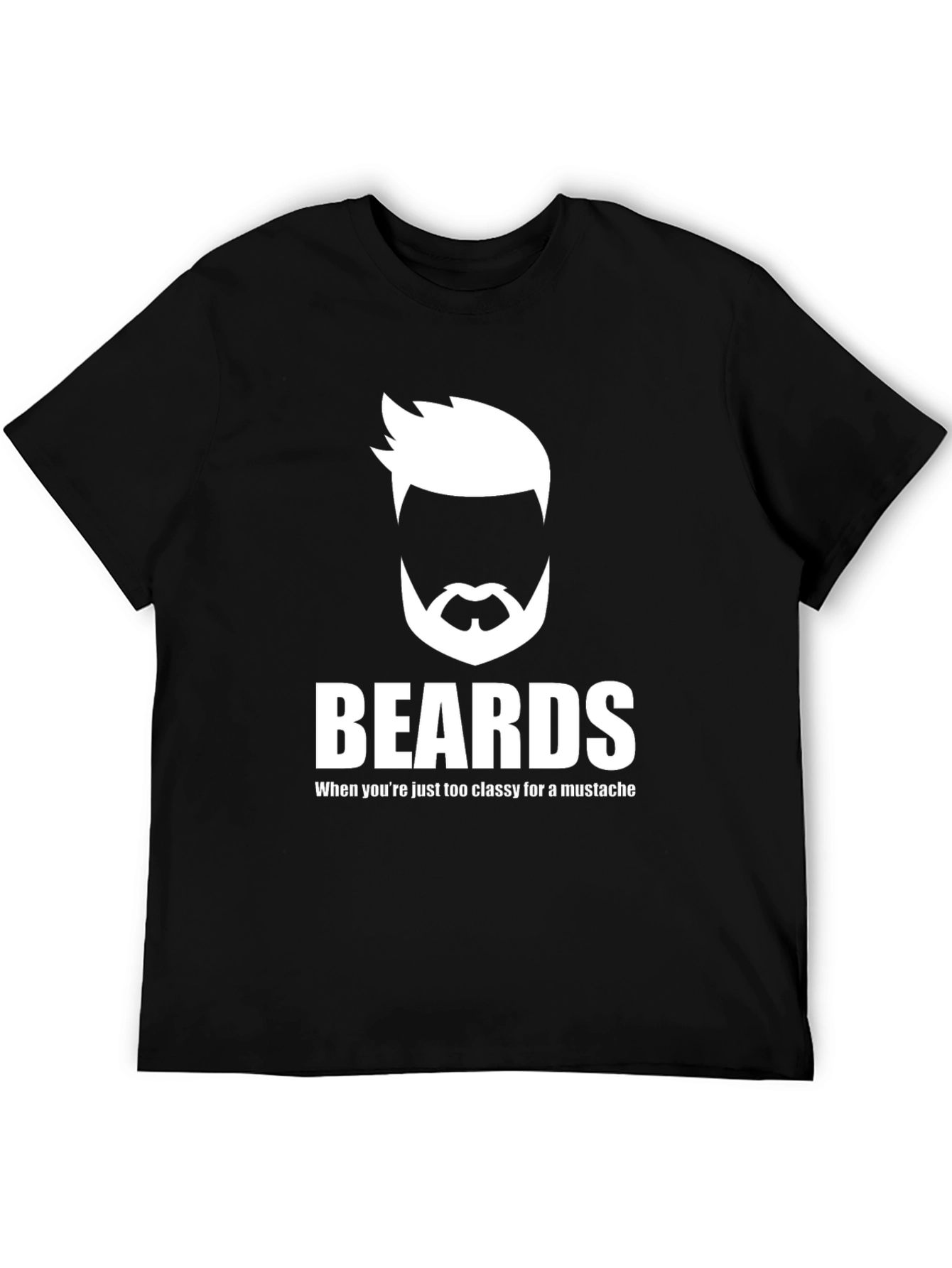 Black Beards Classy Graphic Tee - Cool Men's T-Shirt view 5