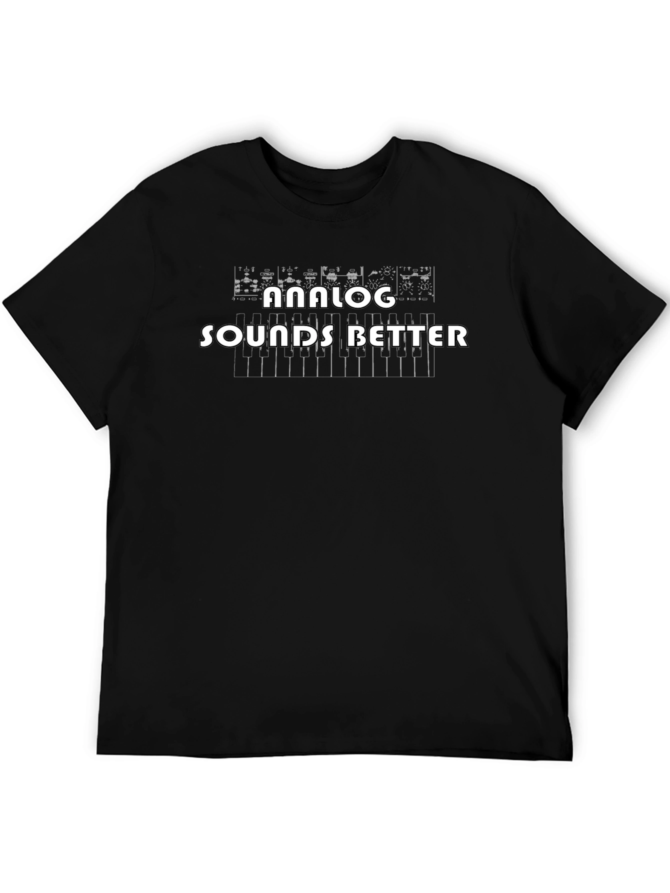 Black Analog Sounds Better T-Shirt - Musician Style view 5