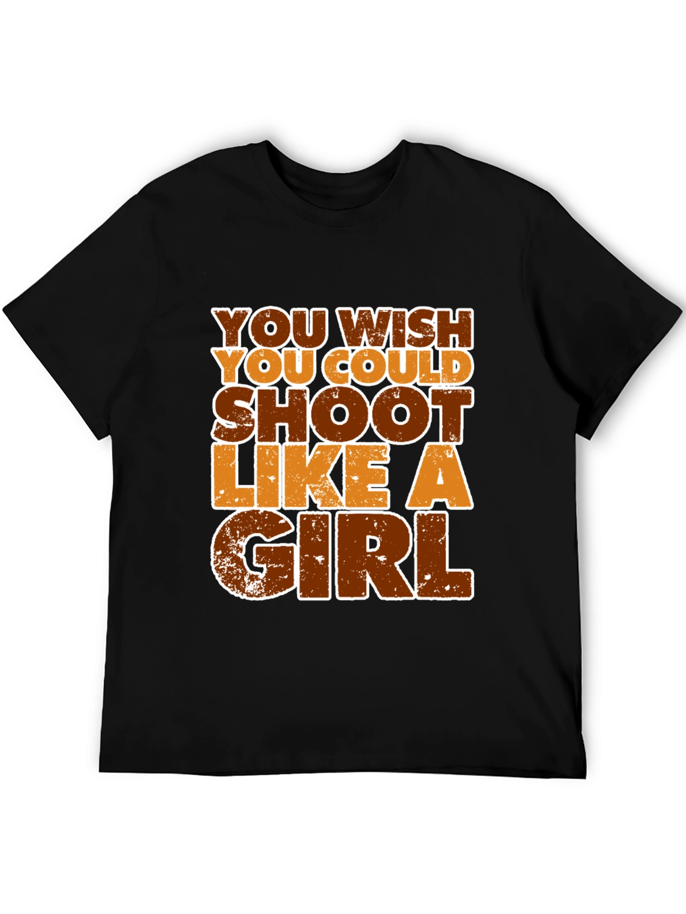 Black You Wish You Could Shoot Like A Girl Graphic T-Shirt view 5
