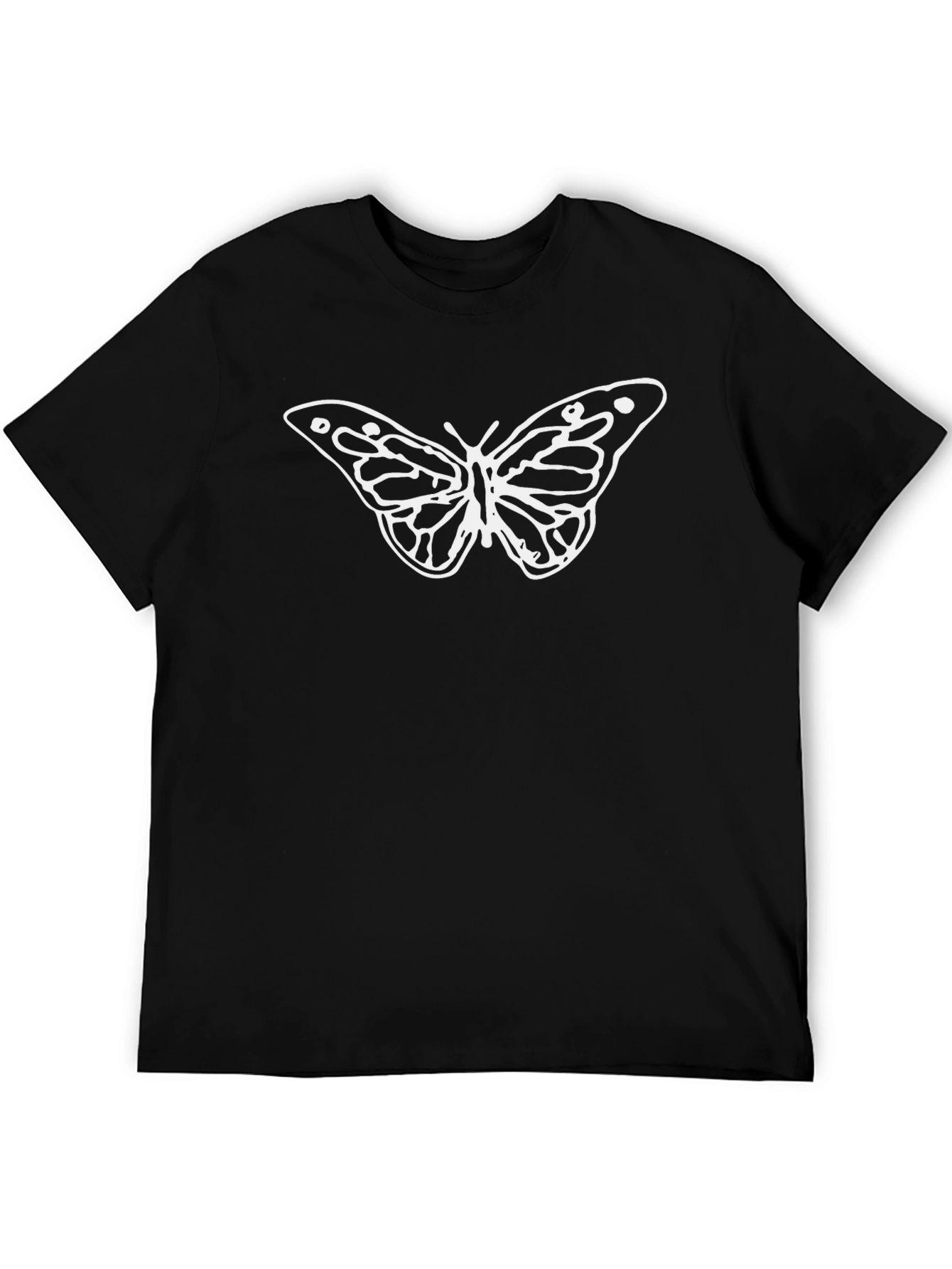Black Butterfly Graphic Black T-Shirt view 5