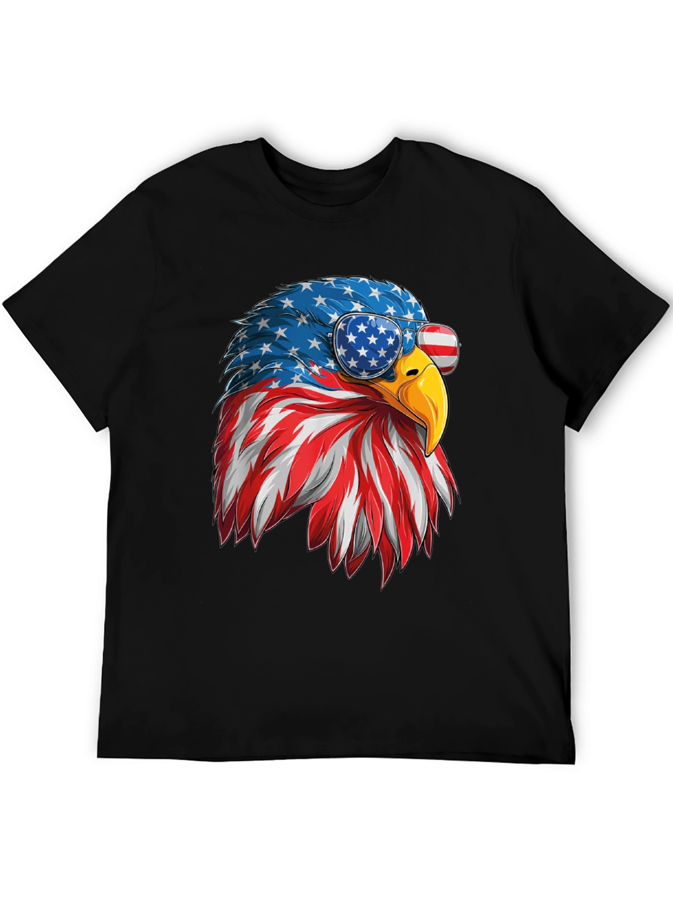 Black Patriotic Eagle Graphic Tee view 5