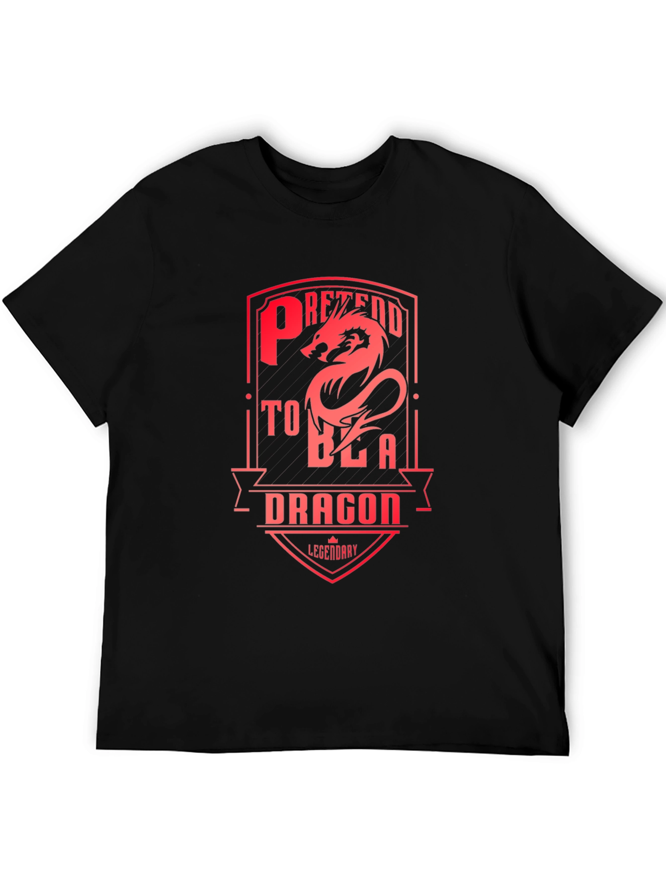 Black Pretend to Be a Dragon T-Shirt - Legendary Design view 5