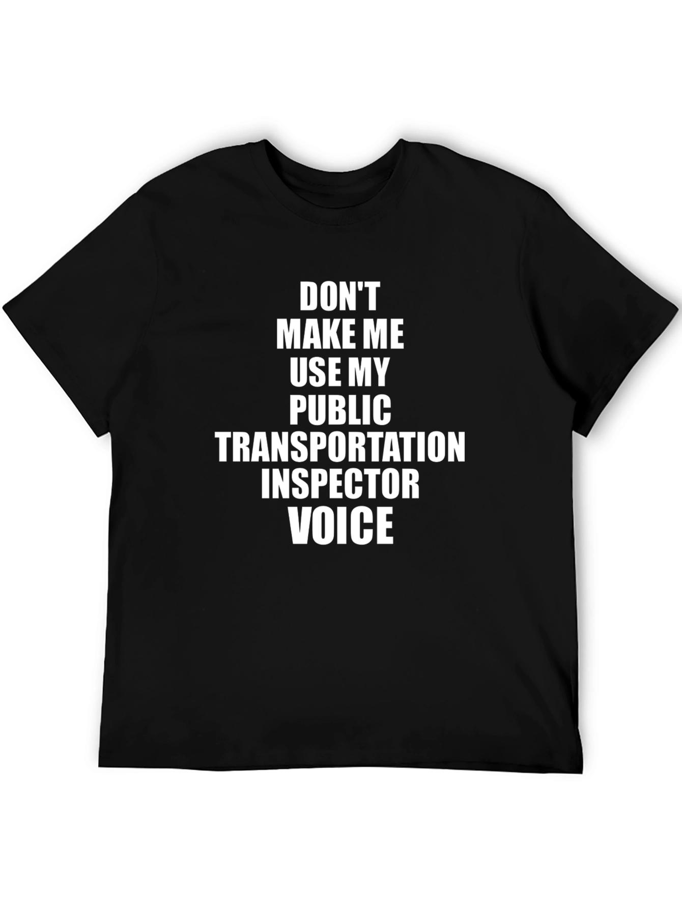 Black Public Transportation Inspector T-Shirt - Funny Job Tee view 5